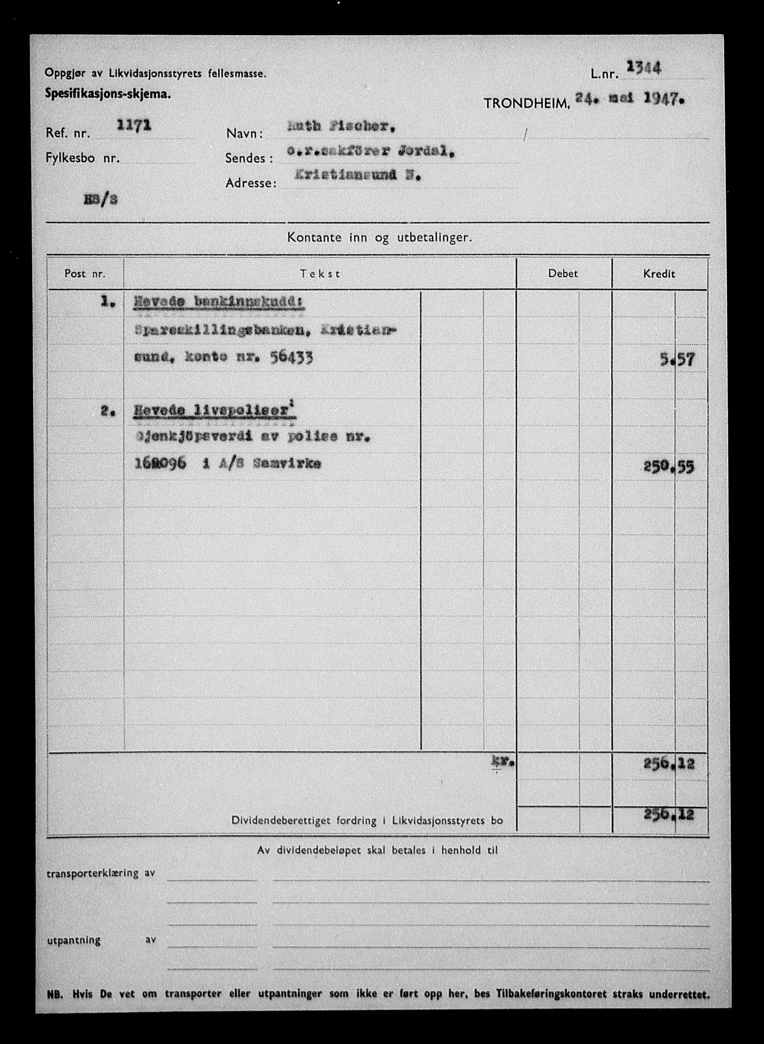 Justisdepartementet, Tilbakeføringskontoret for inndratte formuer, RA/S-1564/H/Hc/Hcb/L0912: --, 1945-1947, s. 988