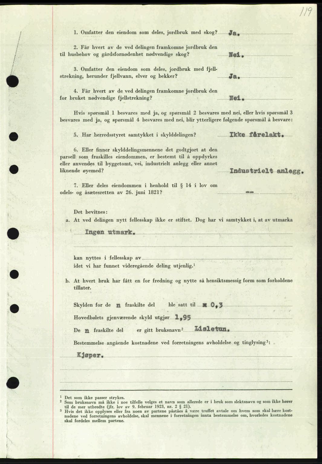 Nordmøre sorenskriveri, AV/SAT-A-4132/1/2/2Ca: Pantebok nr. A103, 1946-1947, Dagboknr: 2232/1946