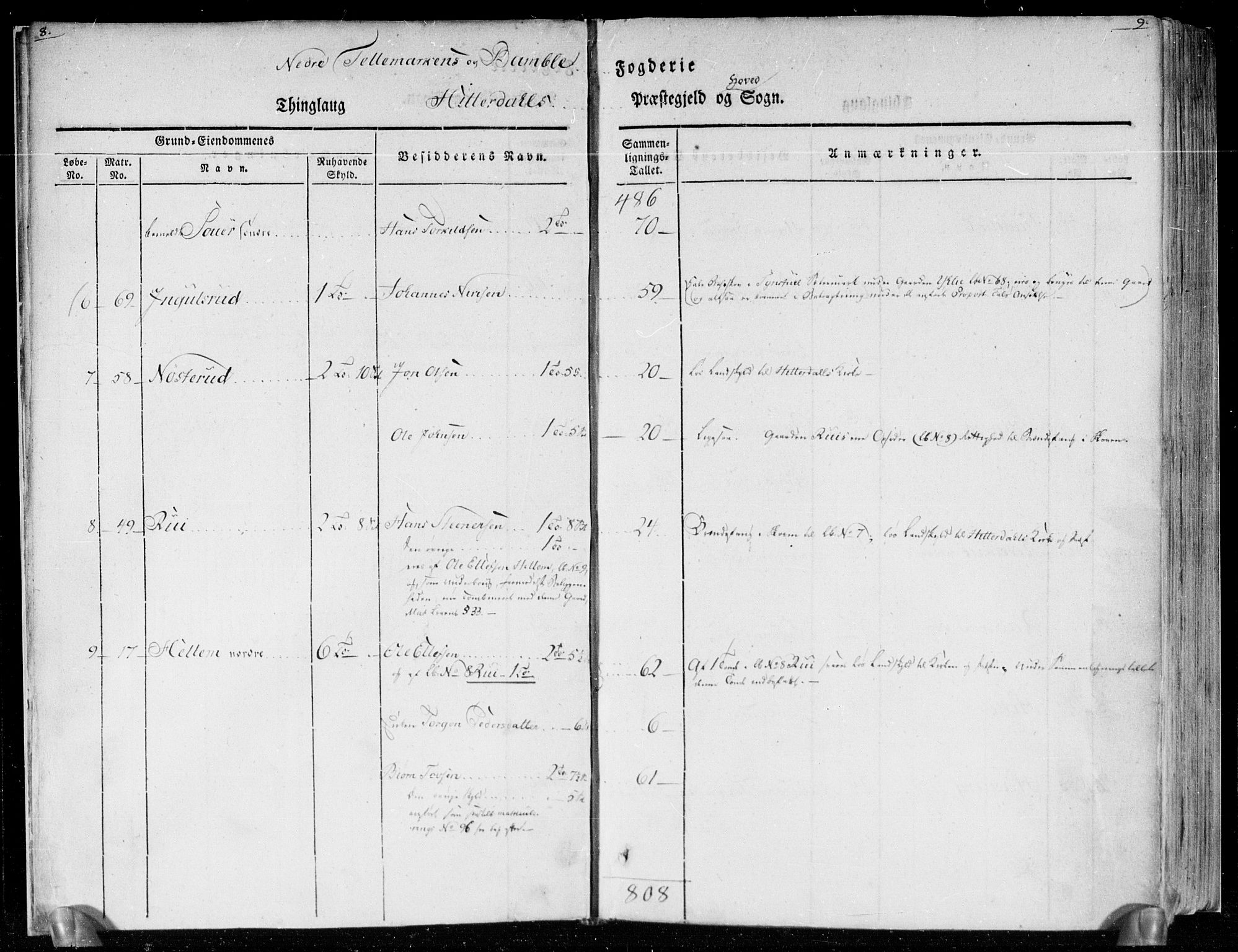 Hovedmatrikkelkommisjonen, AV/RA-S-1529, 1819