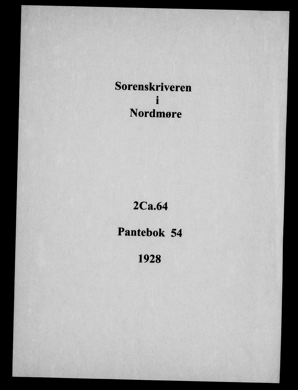 Nordmøre sorenskriveri, SAT/A-4132/1/2/2Ca/L0064: Pantebok nr. 54, 1928-1928