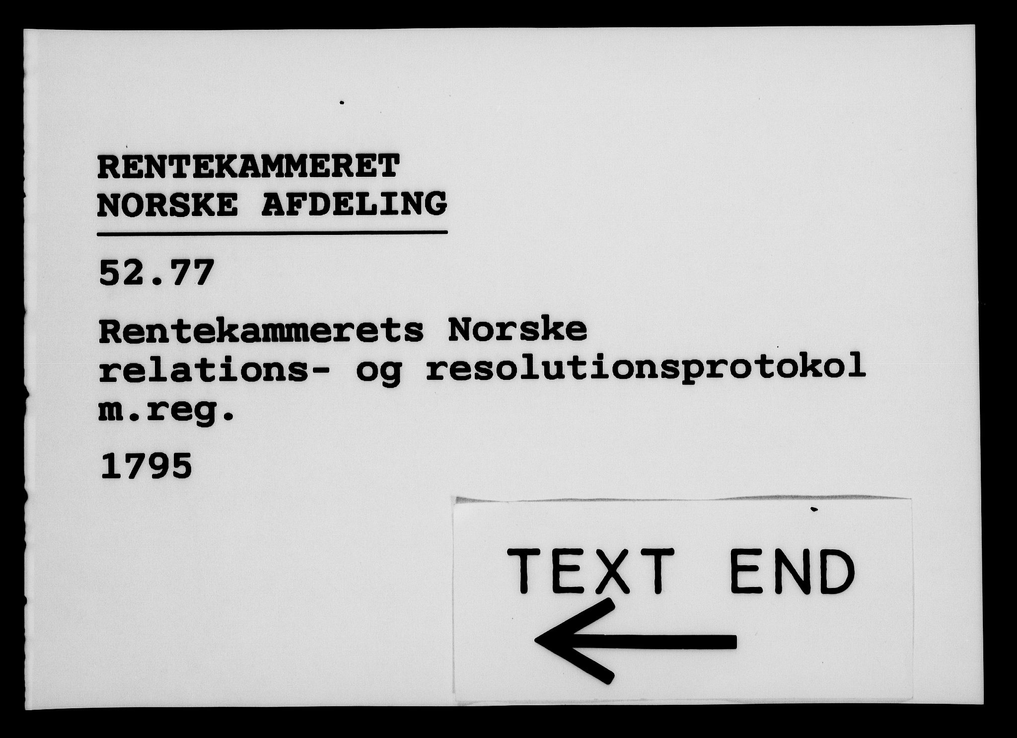 Rentekammeret, Kammerkanselliet, AV/RA-EA-3111/G/Gf/Gfa/L0077: Norsk relasjons- og resolusjonsprotokoll (merket RK 52.77), 1795, s. 490