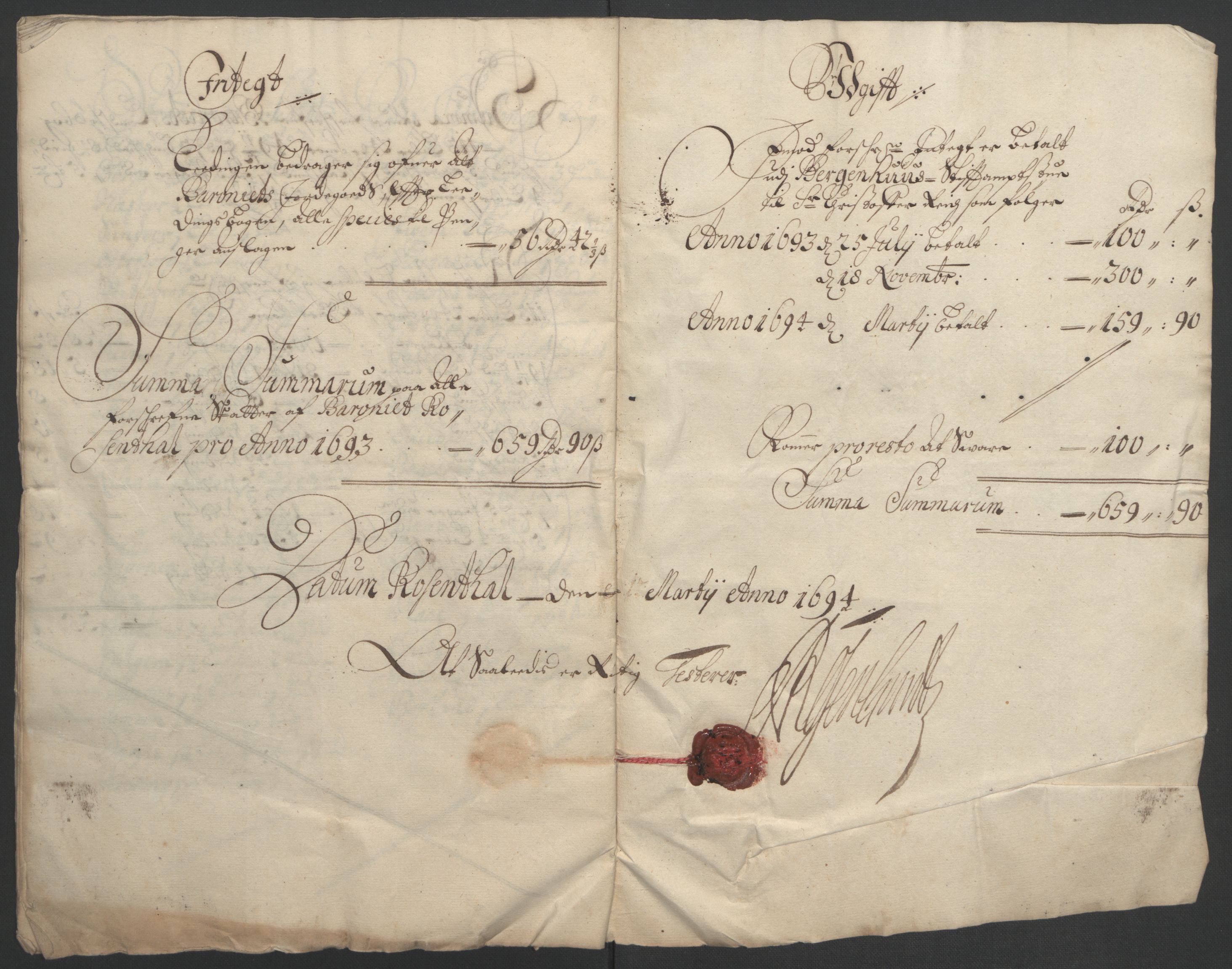 Rentekammeret inntil 1814, Reviderte regnskaper, Fogderegnskap, RA/EA-4092/R49/L3138: Fogderegnskap Rosendal Baroni, 1691-1714, s. 25