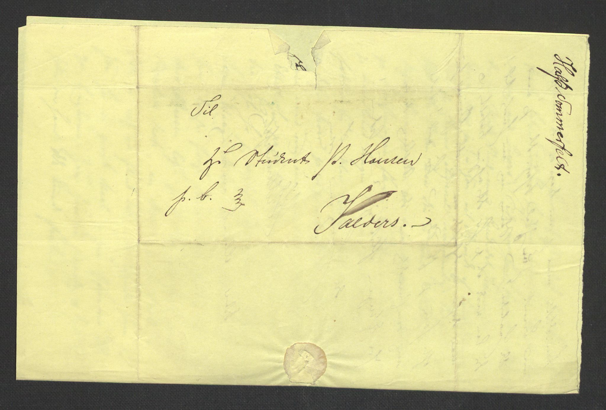 Botten-Hansen, Paul, AV/RA-PA-0017/F/L0001: Brev til Botten-Hansen, avsendere ordnet etter alfabetisk rekkefølge fra A-Ø, 1846-1866, s. 444