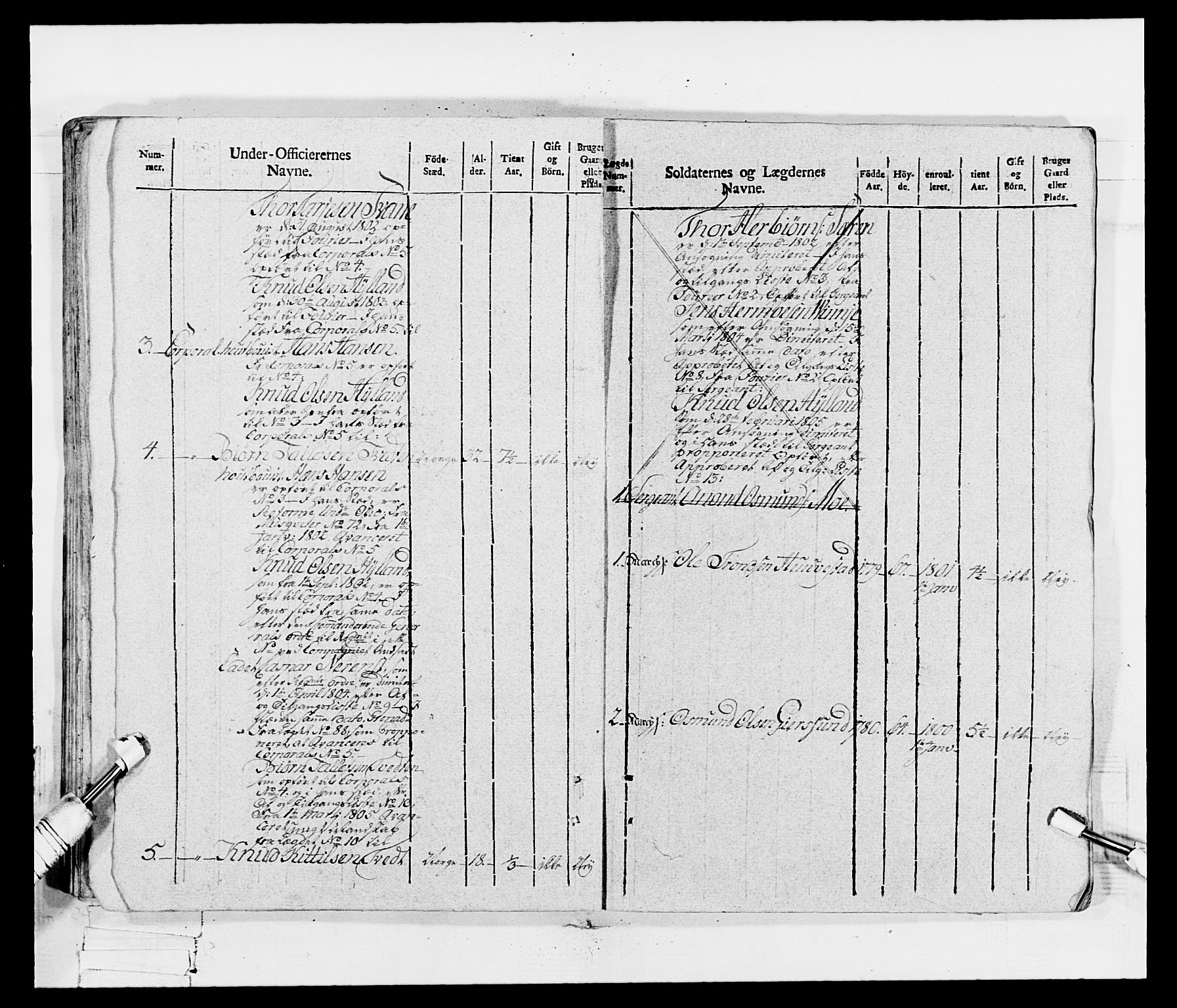 Generalitets- og kommissariatskollegiet, Det kongelige norske kommissariatskollegium, AV/RA-EA-5420/E/Eh/L0115: Telemarkske nasjonale infanteriregiment, 1802-1805, s. 343