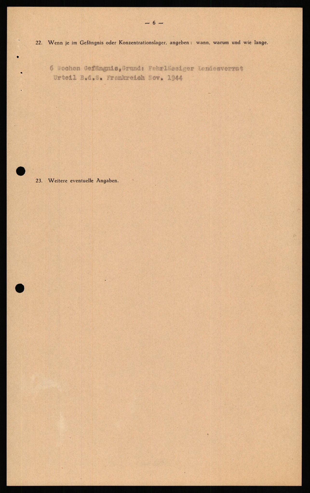 Forsvaret, Forsvarets overkommando II, AV/RA-RAFA-3915/D/Db/L0013: CI Questionaires. Tyske okkupasjonsstyrker i Norge. Tyskere., 1945-1946, s. 204