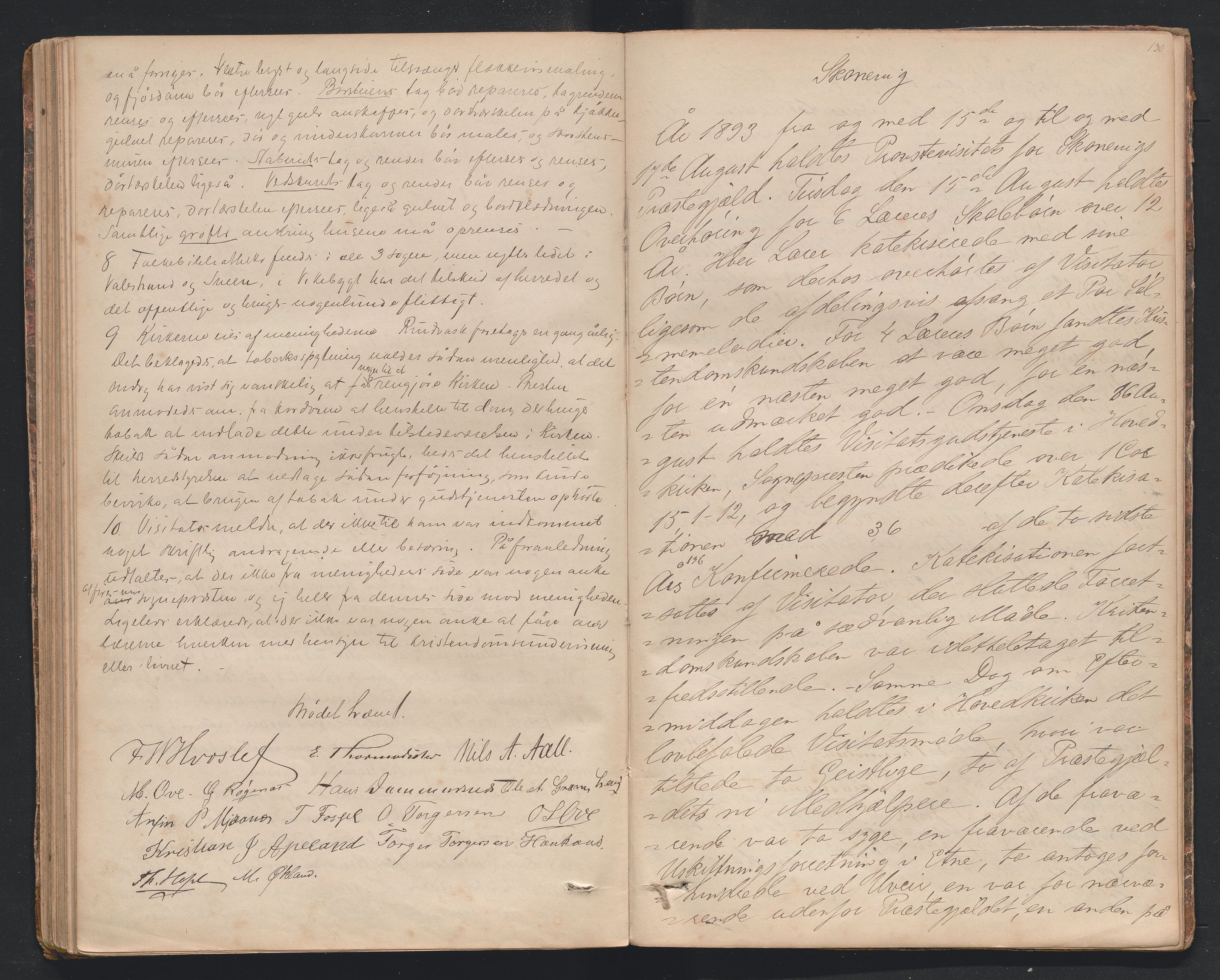 Søndre Sunnhordland prosti, AV/SAB-A-99913/F/L0001: Visitasprotokoll, 1864-1895, s. 129b-130a
