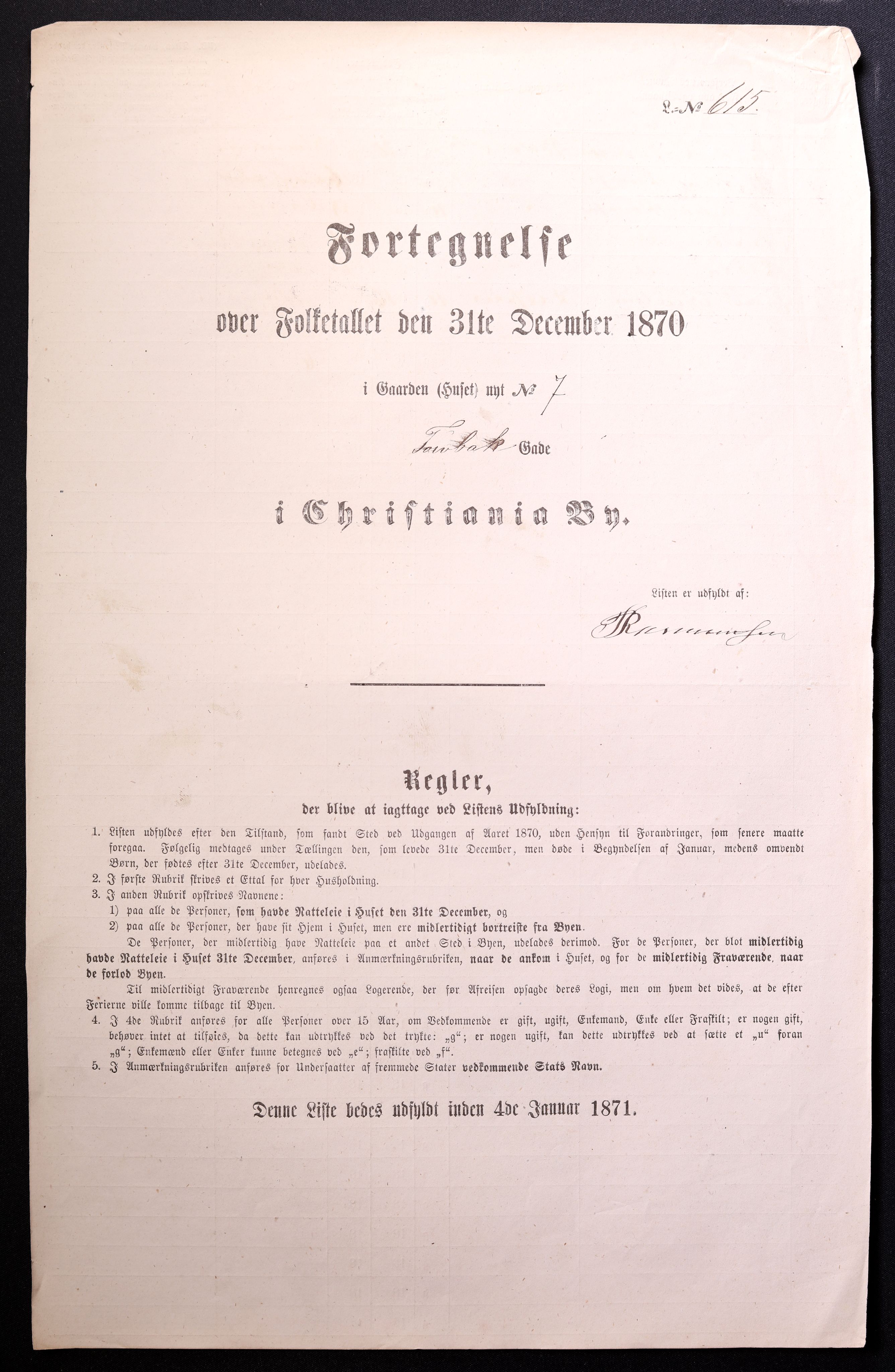 RA, Folketelling 1870 for 0301 Kristiania kjøpstad, 1870, s. 4350