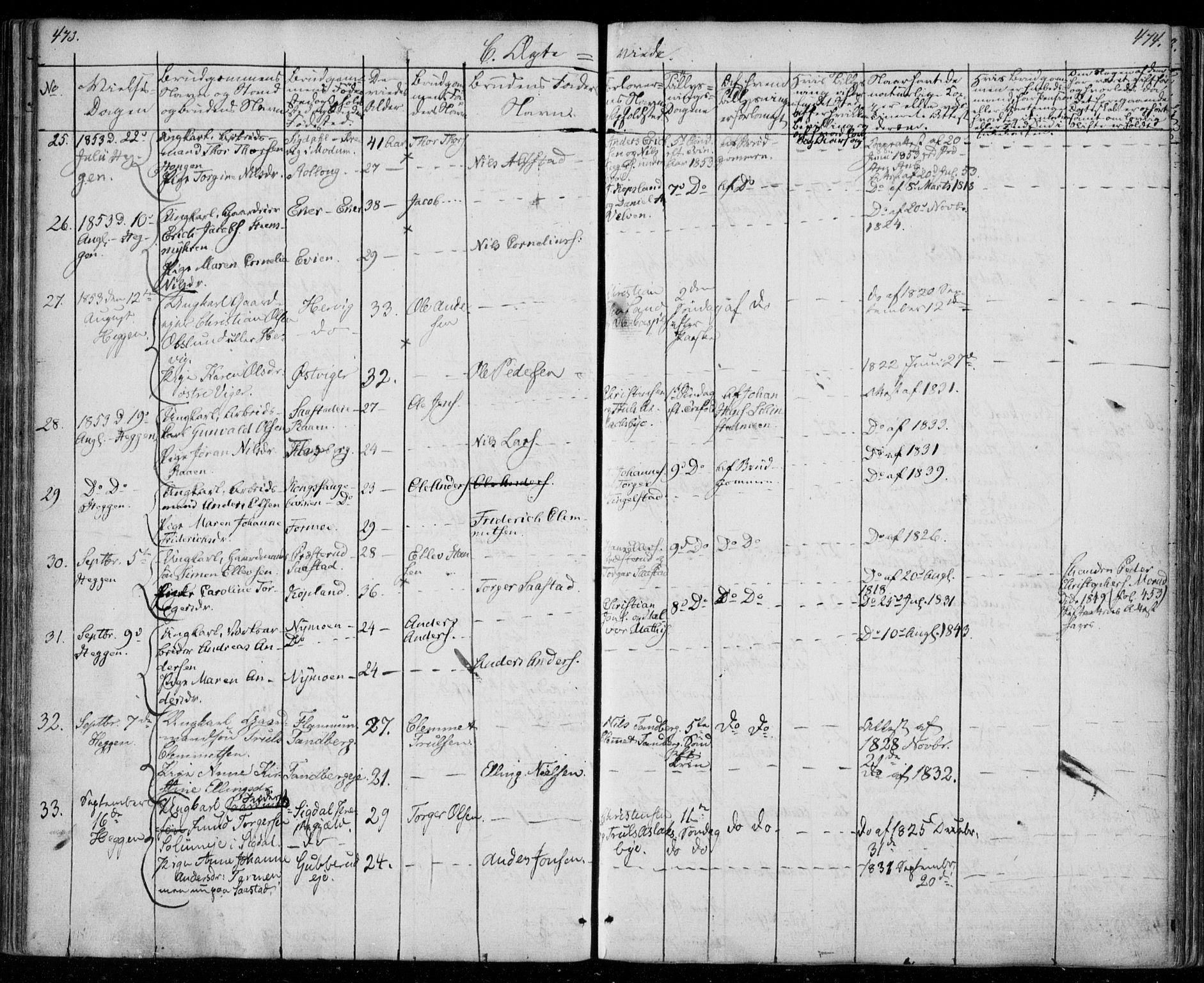 Modum kirkebøker, AV/SAKO-A-234/F/Fa/L0008: Ministerialbok nr. 8, 1851-1859, s. 473-474