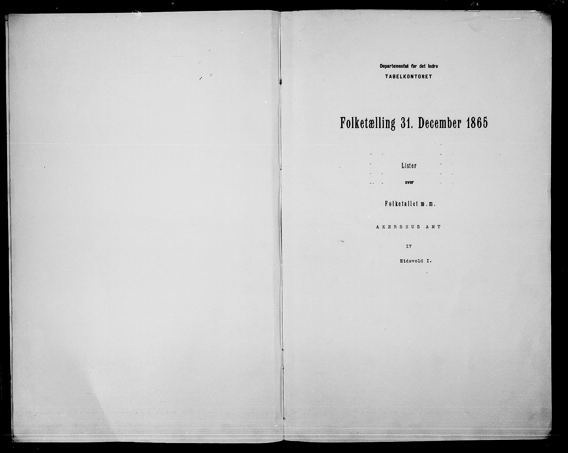 RA, Folketelling 1865 for 0237P Eidsvoll prestegjeld, 1865, s. 3