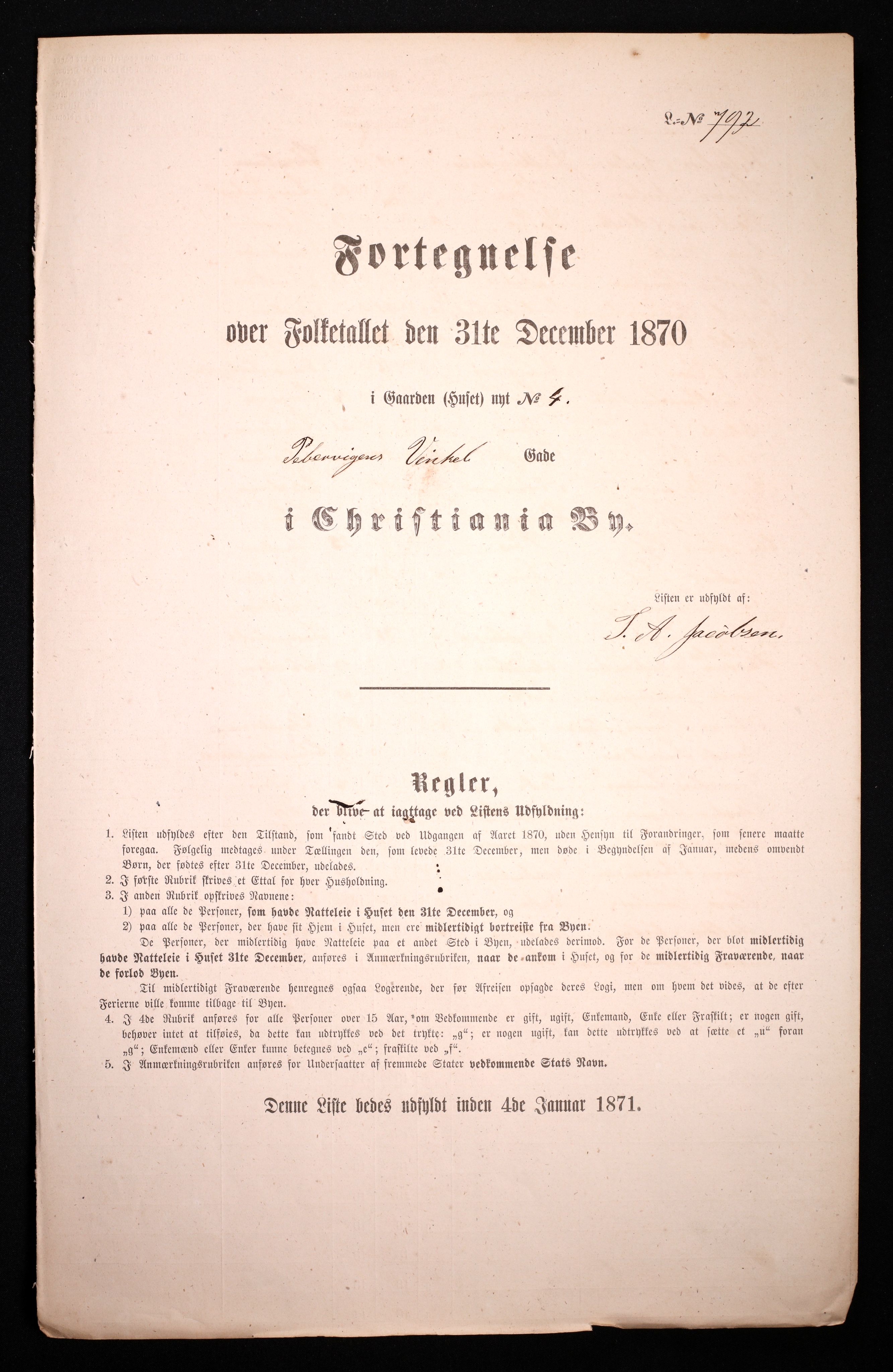 RA, Folketelling 1870 for 0301 Kristiania kjøpstad, 1870, s. 4566