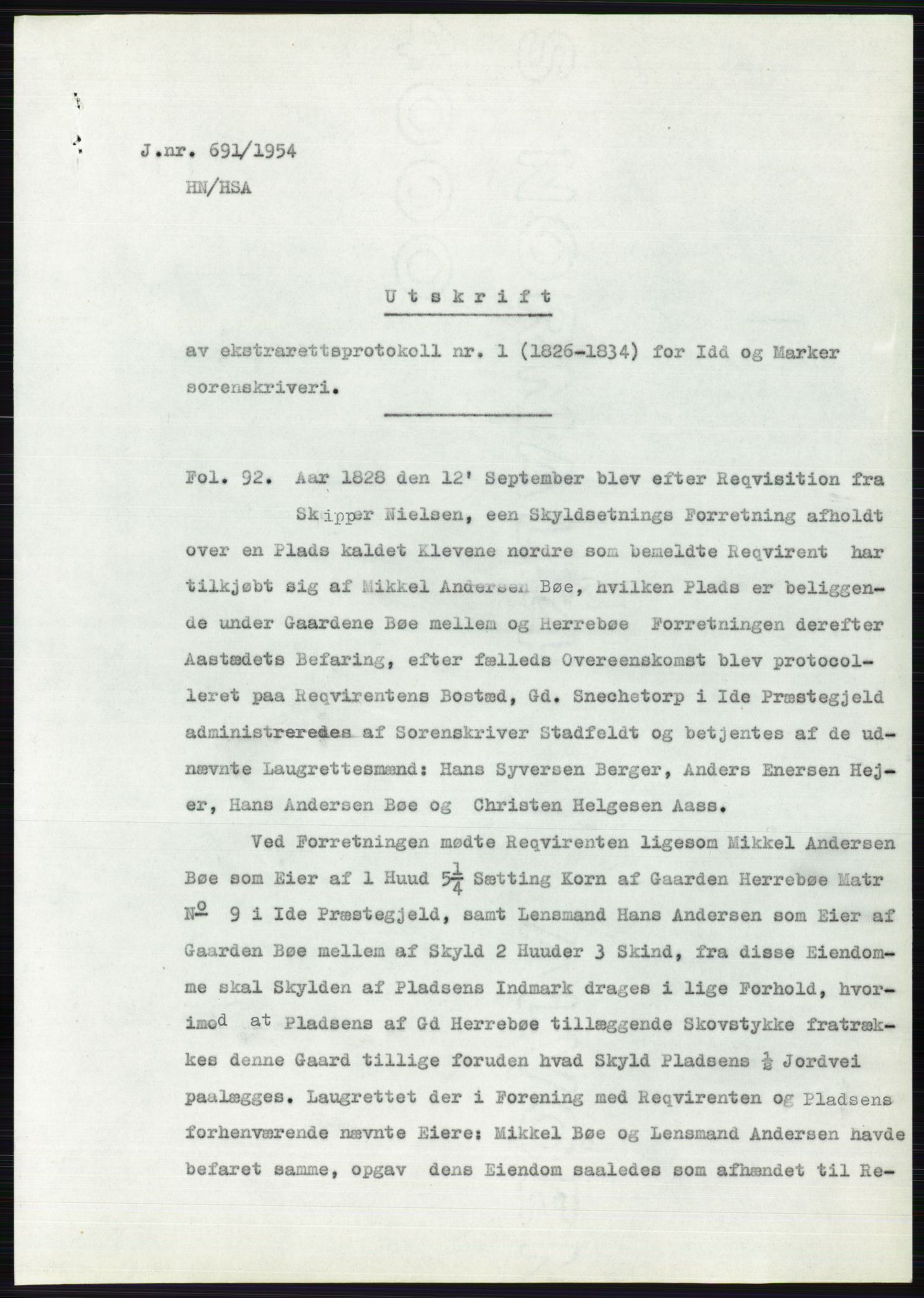 Statsarkivet i Oslo, SAO/A-10621/Z/Zd/L0001: Avskrifter, j.nr 34/1953 og 385-1291/1954, 1953-1954, s. 134