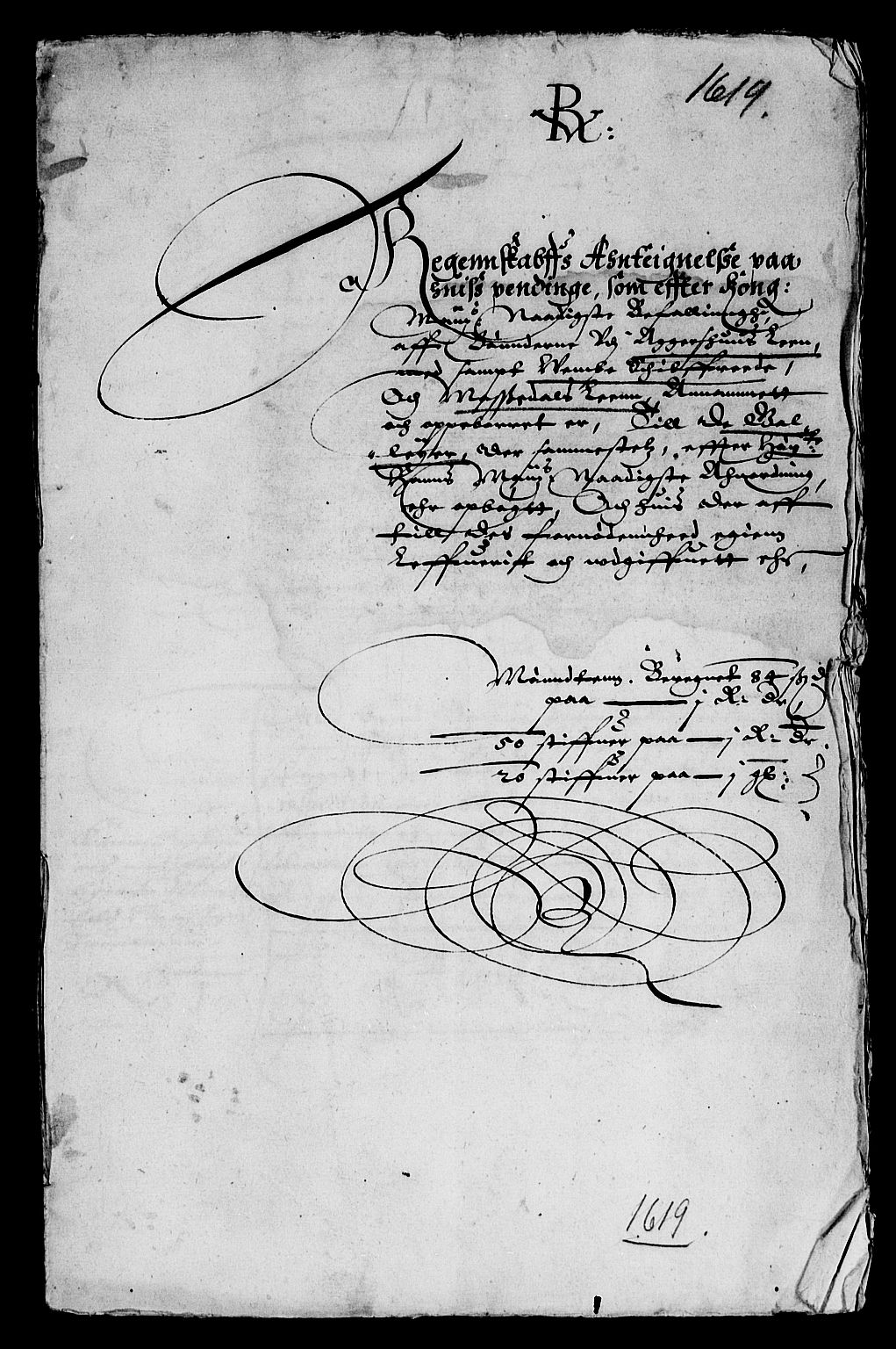 Rentekammeret inntil 1814, Reviderte regnskaper, Lensregnskaper, AV/RA-EA-5023/R/Rb/Rba/L0053: Akershus len, 1619-1620