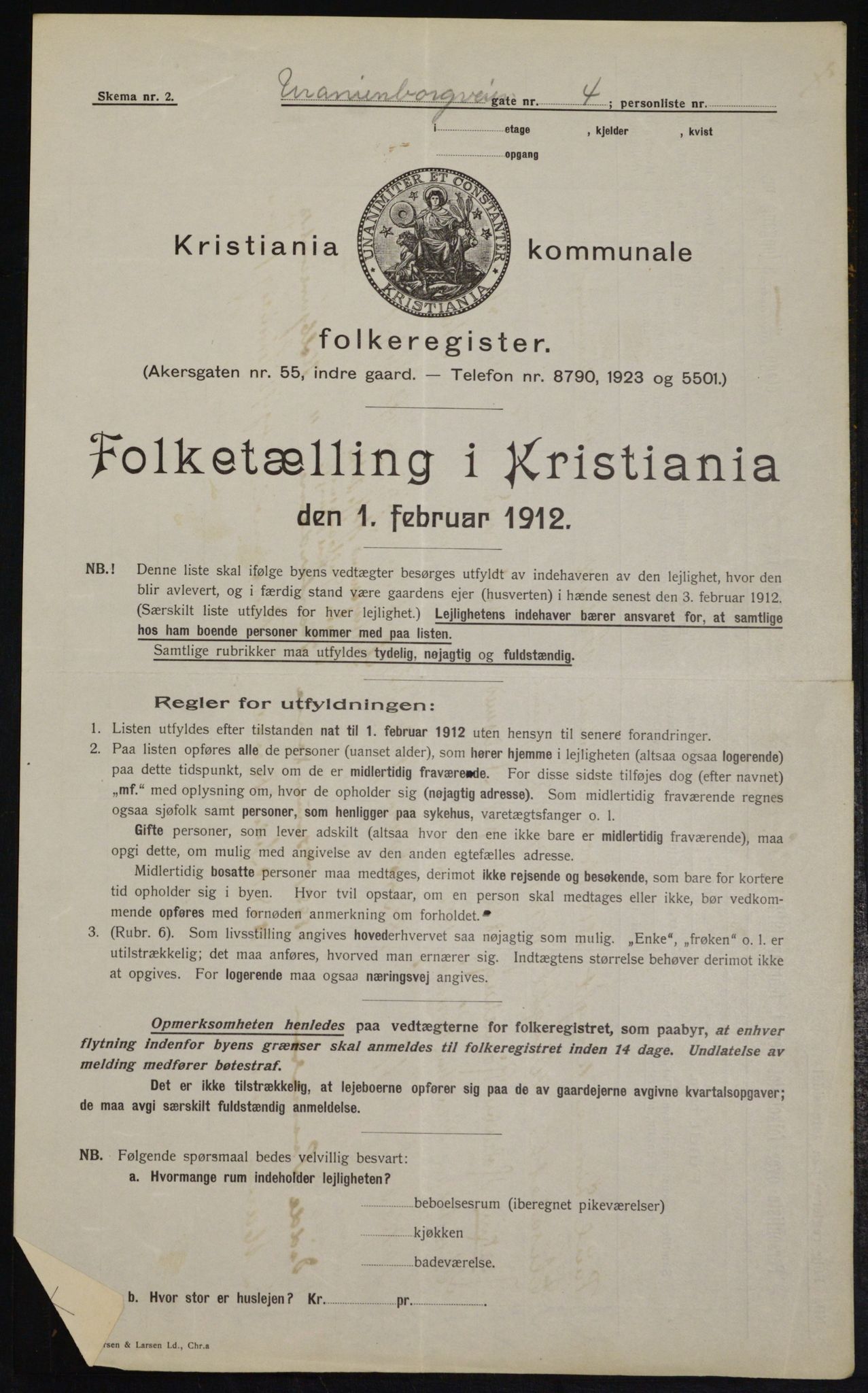 OBA, Kommunal folketelling 1.2.1912 for Kristiania, 1912, s. 120378