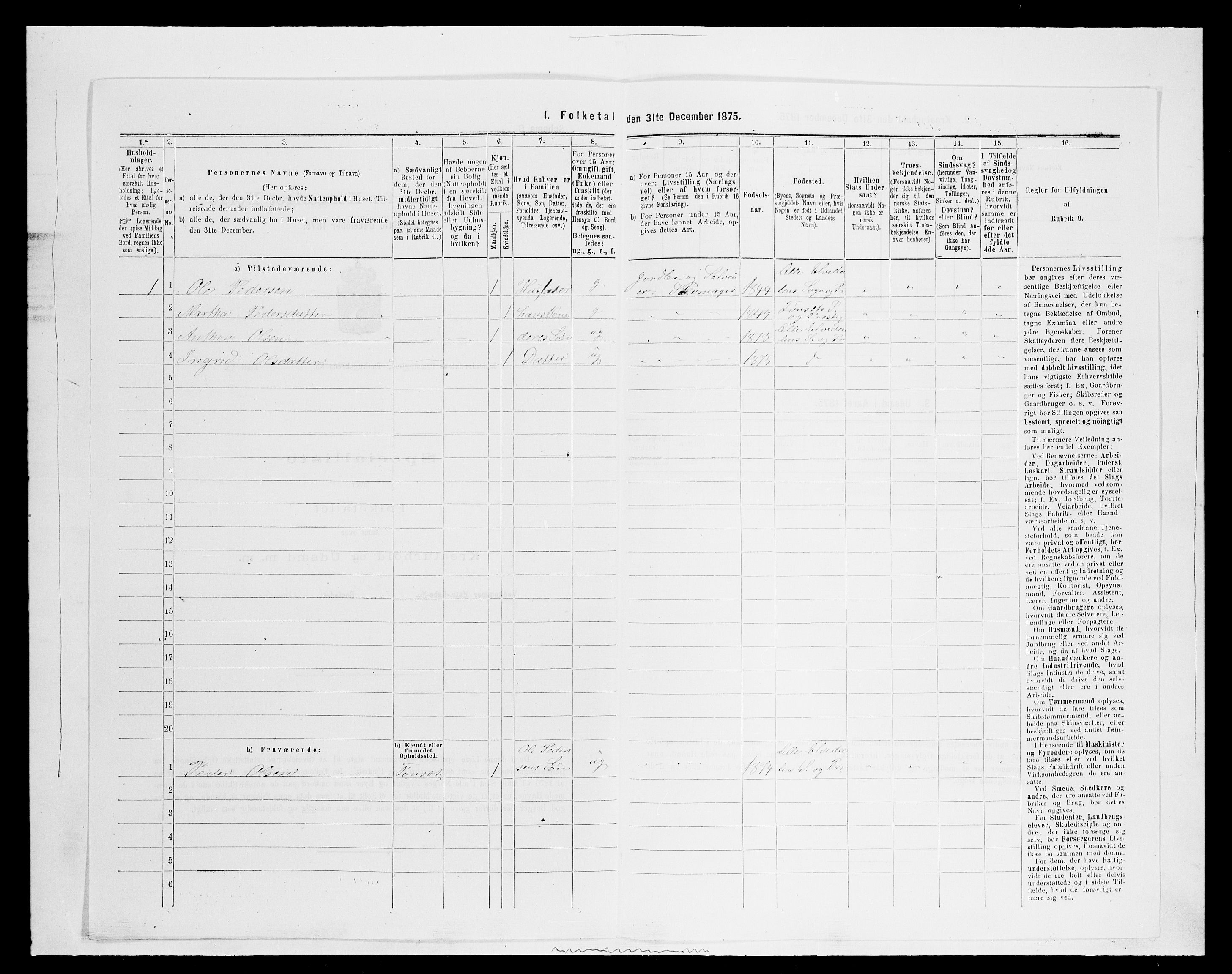 SAH, Folketelling 1875 for 0438P Lille Elvedalen (Alvdal) prestegjeld, 1875, s. 569