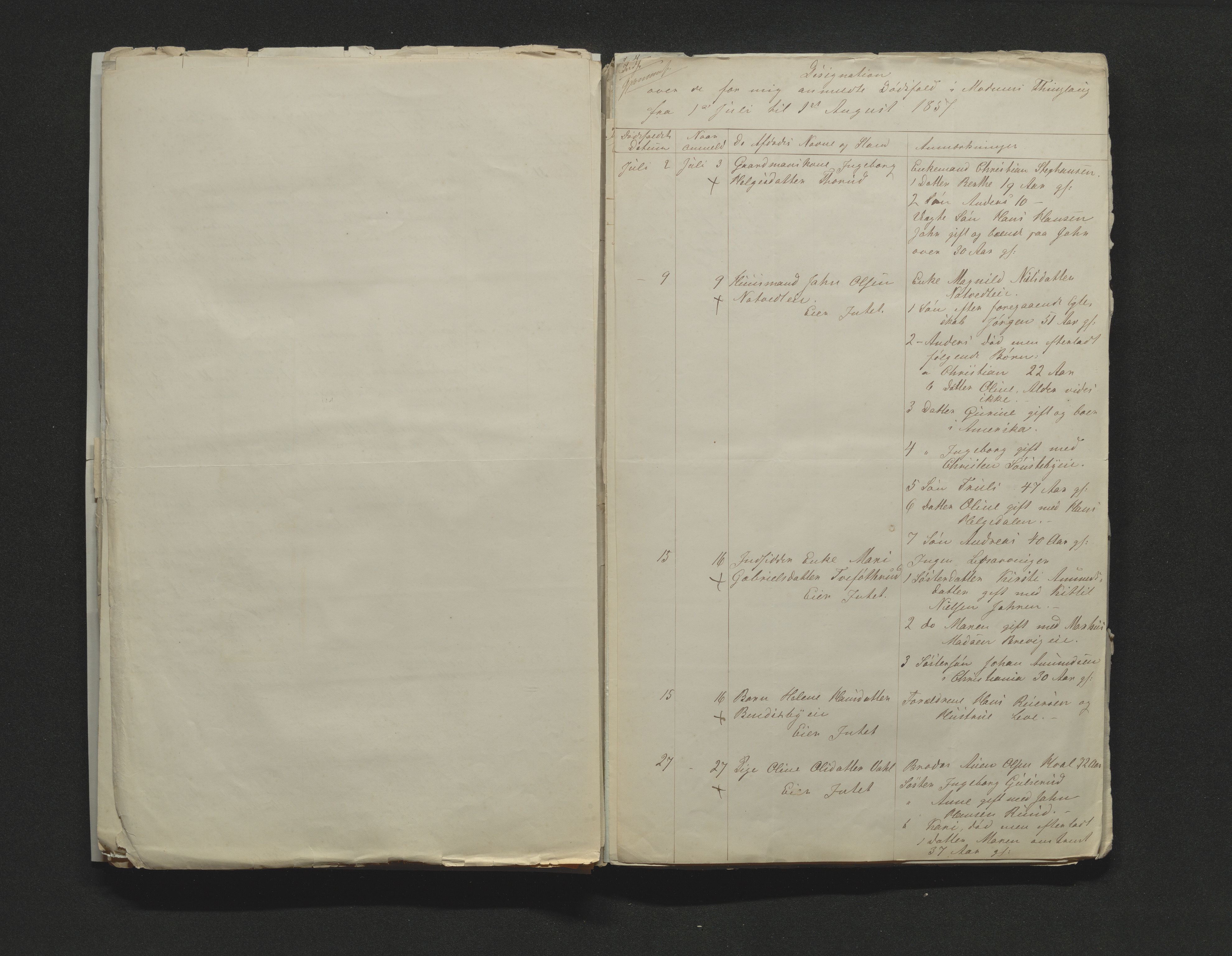Eiker, Modum og Sigdal sorenskriveri, AV/SAKO-A-123/H/Ha/Hab/L0009: Dødsfallsmeldinger, 1854-1857, s. 467