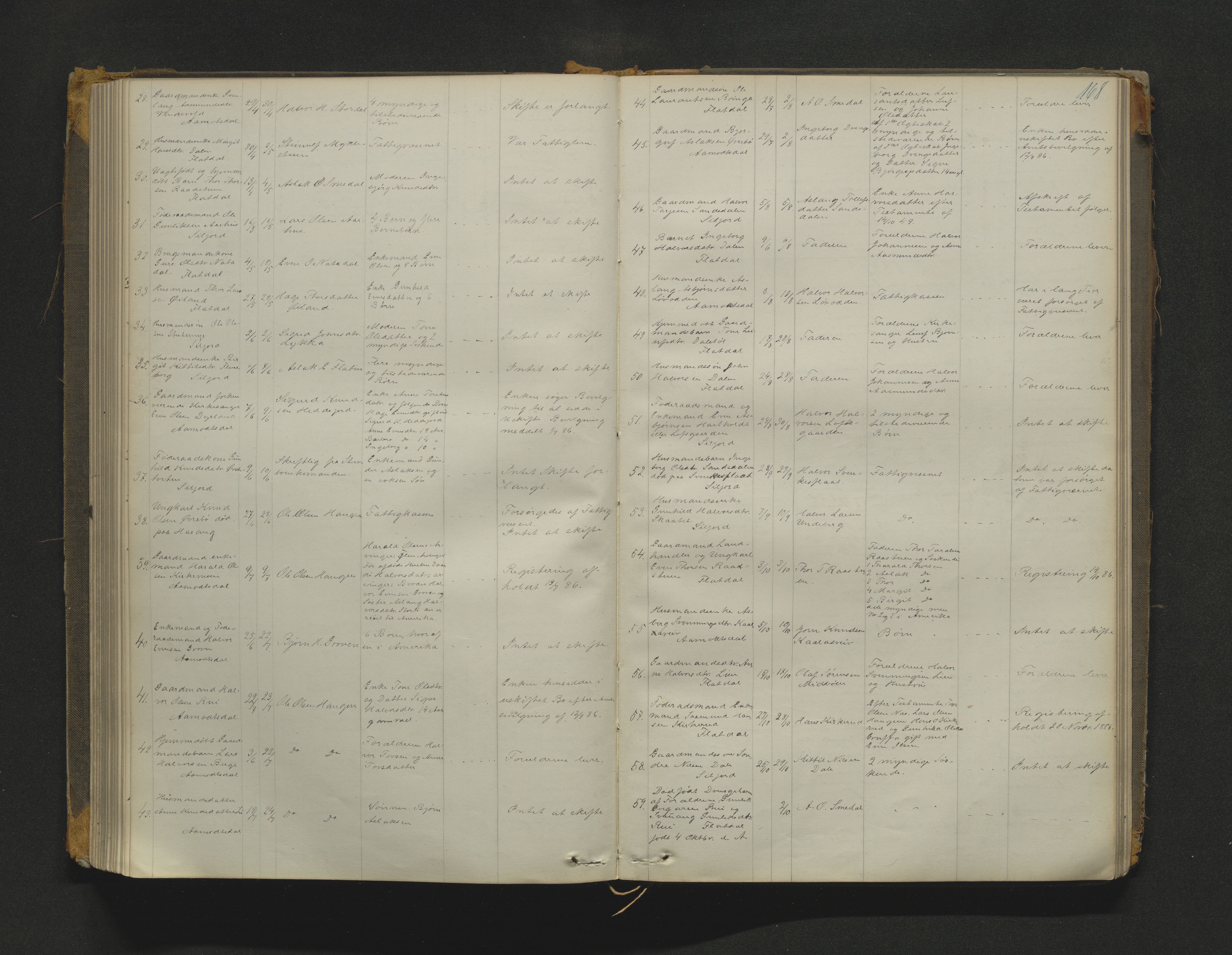 Øvre Telemark østfjelske sorenskriveri, AV/SAKO-A-213/H/Ha/Haa/L0001: Dødsanmeldelsesprotokoll, 1862-1899, s. 168