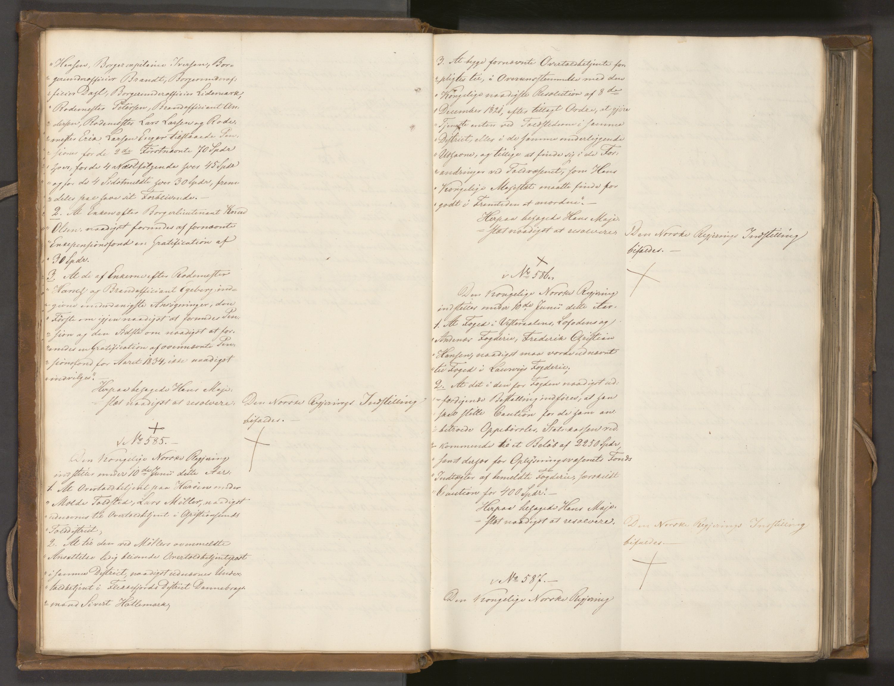 Statsrådssekretariatet, AV/RA-S-1001/A/Ab/L0039: Kgl. res. nr. 551-1179, 2. halvår, 1834