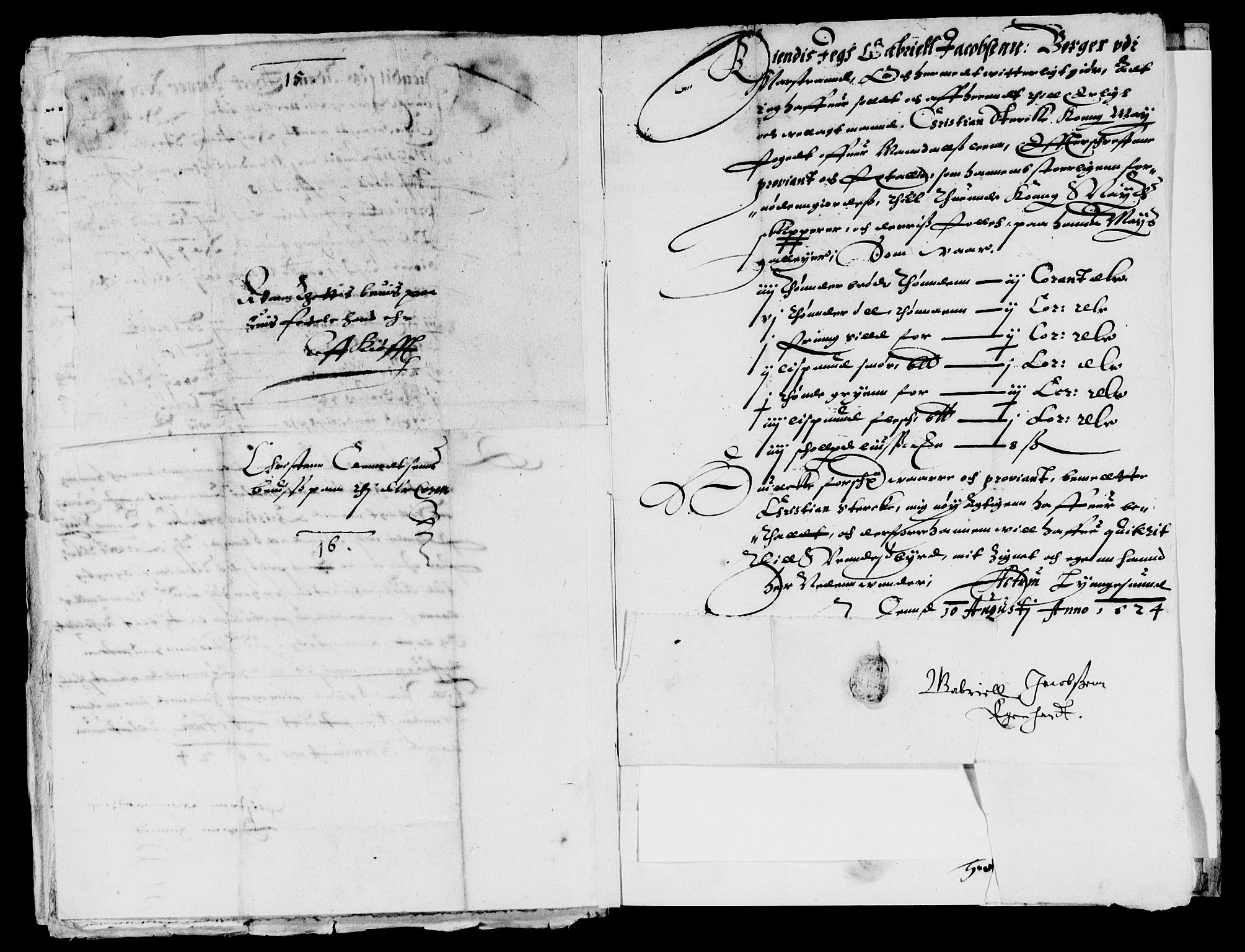 Rentekammeret inntil 1814, Reviderte regnskaper, Lensregnskaper, AV/RA-EA-5023/R/Rb/Rbq/L0015: Nedenes len. Mandals len. Råbyggelag., 1624-1626