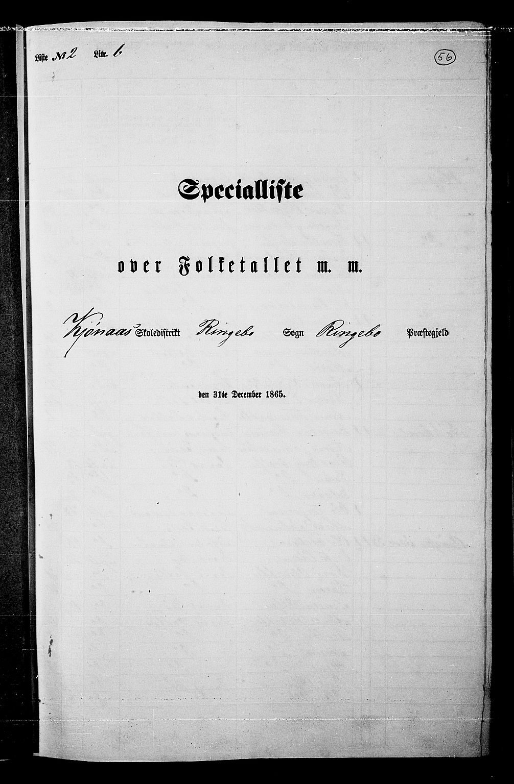 RA, Folketelling 1865 for 0520P Ringebu prestegjeld, 1865, s. 47