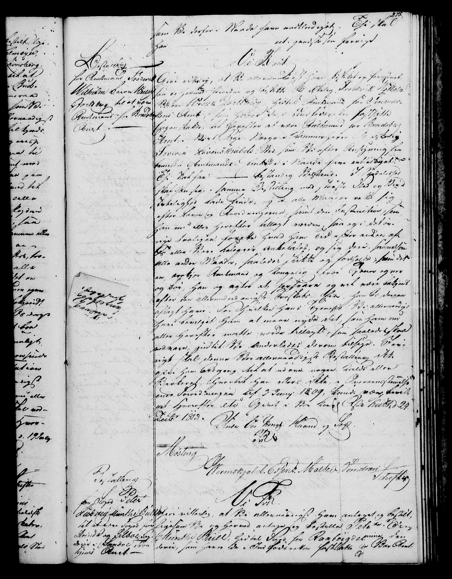 Rentekammeret, Kammerkanselliet, RA/EA-3111/G/Gg/Gge/L0006: Norsk bestallingsprotokoll med register (merket RK 53.30), 1773-1814, s. 275