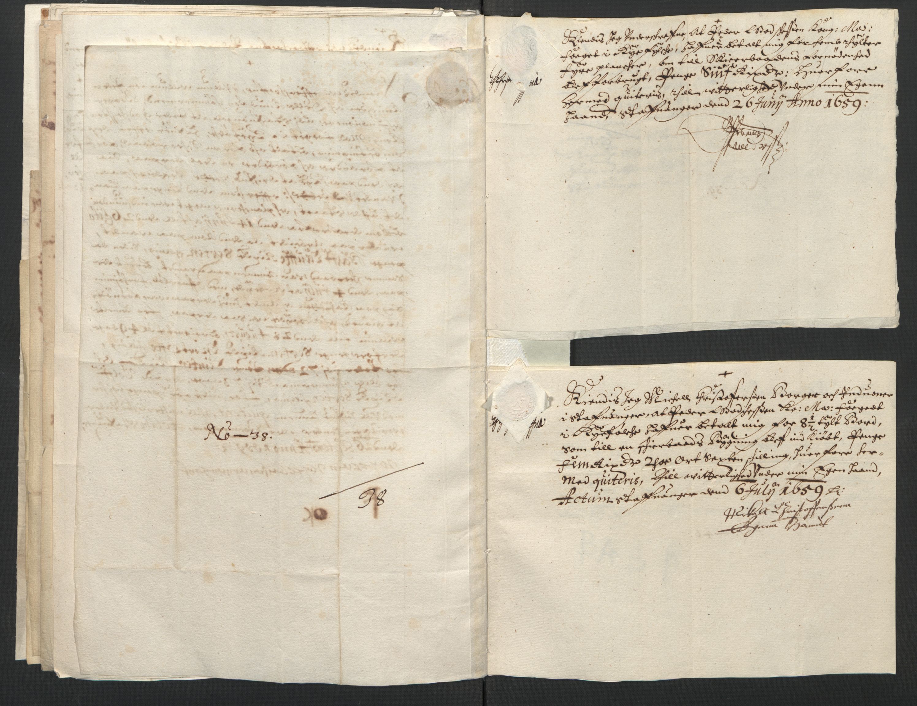 Rentekammeret inntil 1814, Reviderte regnskaper, Lensregnskaper, AV/RA-EA-5023/R/Rb/Rbs/L0041: Stavanger len, 1658-1660