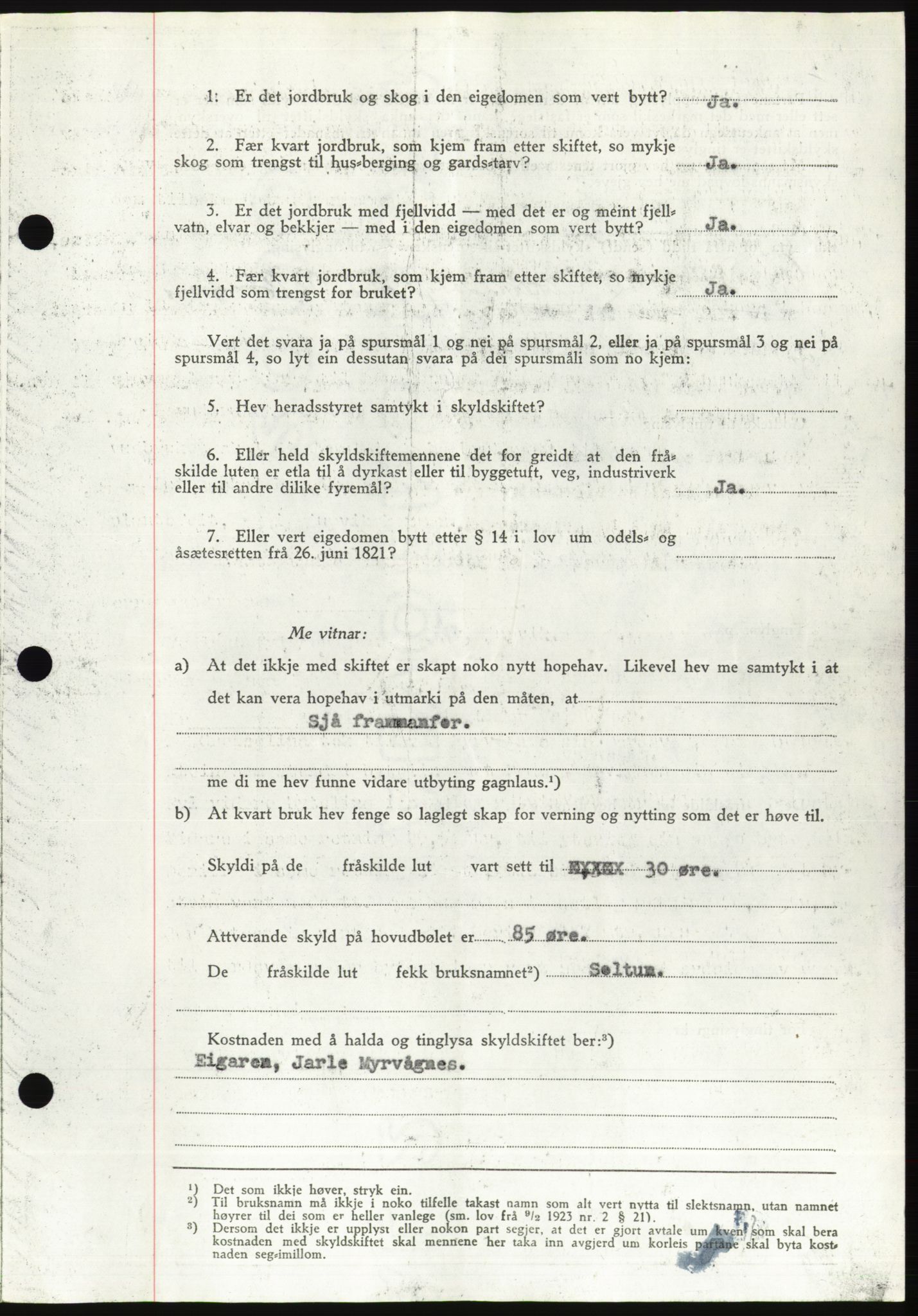 Søre Sunnmøre sorenskriveri, AV/SAT-A-4122/1/2/2C/L0076: Pantebok nr. 2A, 1943-1944, Dagboknr: 556/1944