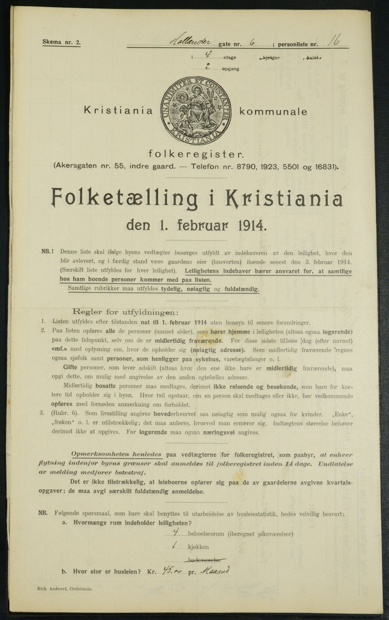 OBA, Kommunal folketelling 1.2.1914 for Kristiania, 1914, s. 40808