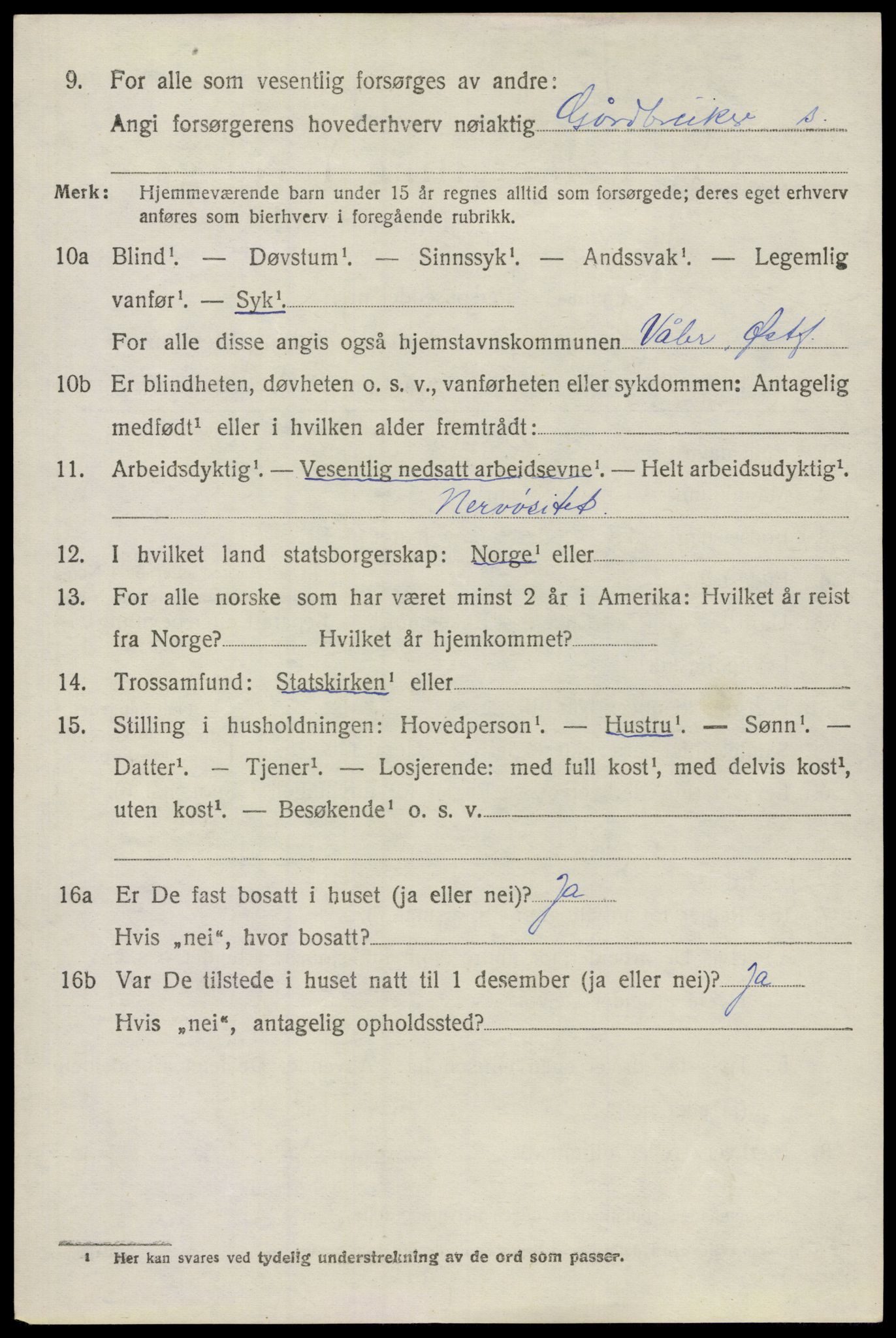 SAO, Folketelling 1920 for 0137 Våler herred, 1920, s. 2687