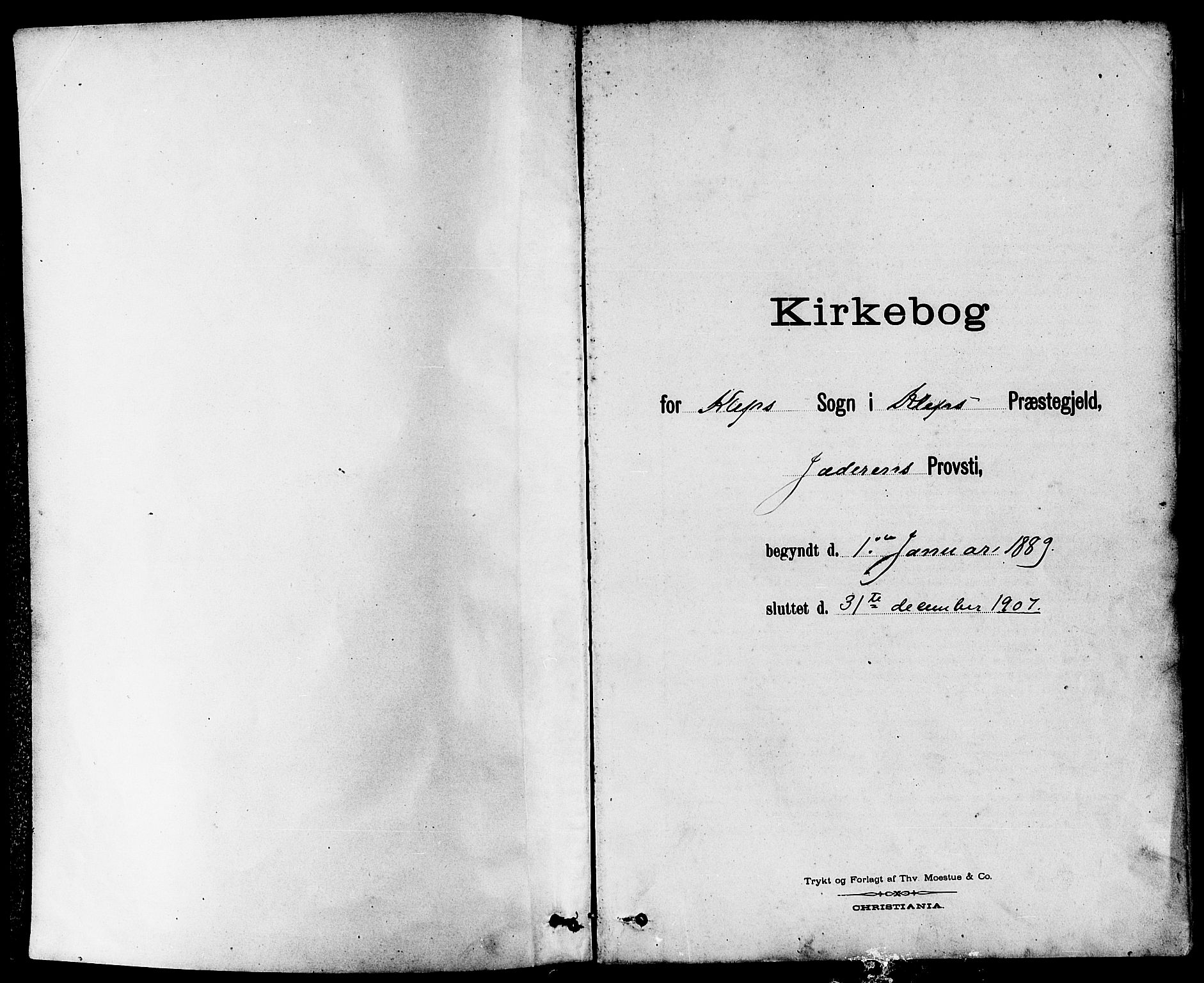 Klepp sokneprestkontor, AV/SAST-A-101803/001/3/30BB/L0004: Klokkerbok nr. B 4, 1889-1914