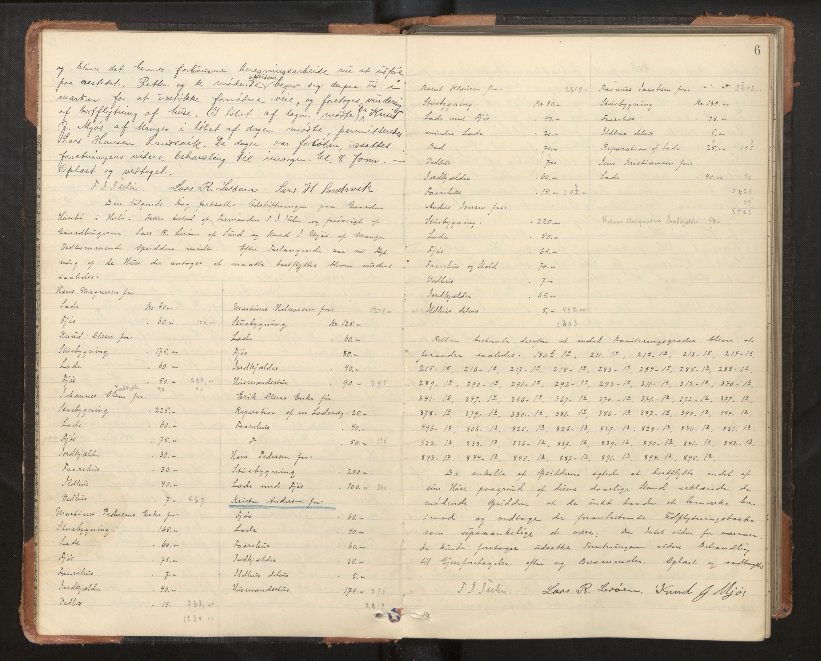 Hordaland jordskiftedøme - II Ytre Nordhordland jordskiftedistrikt, AV/SAB-A-6901/A/Aa/L0011: Forhandlingsprotokoll, 1903-1908, s. 5b-6a
