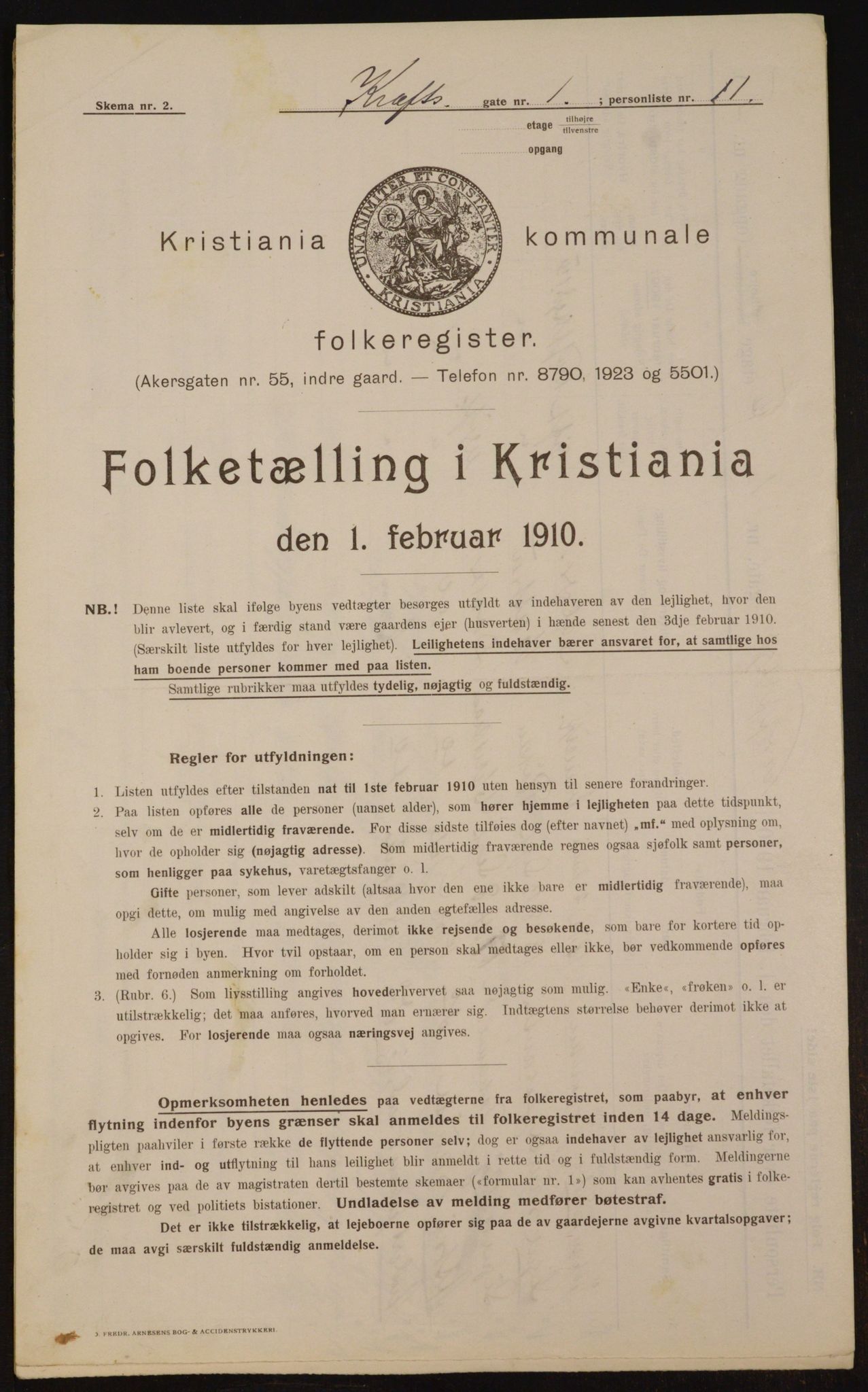 OBA, Kommunal folketelling 1.2.1910 for Kristiania, 1910, s. 52326