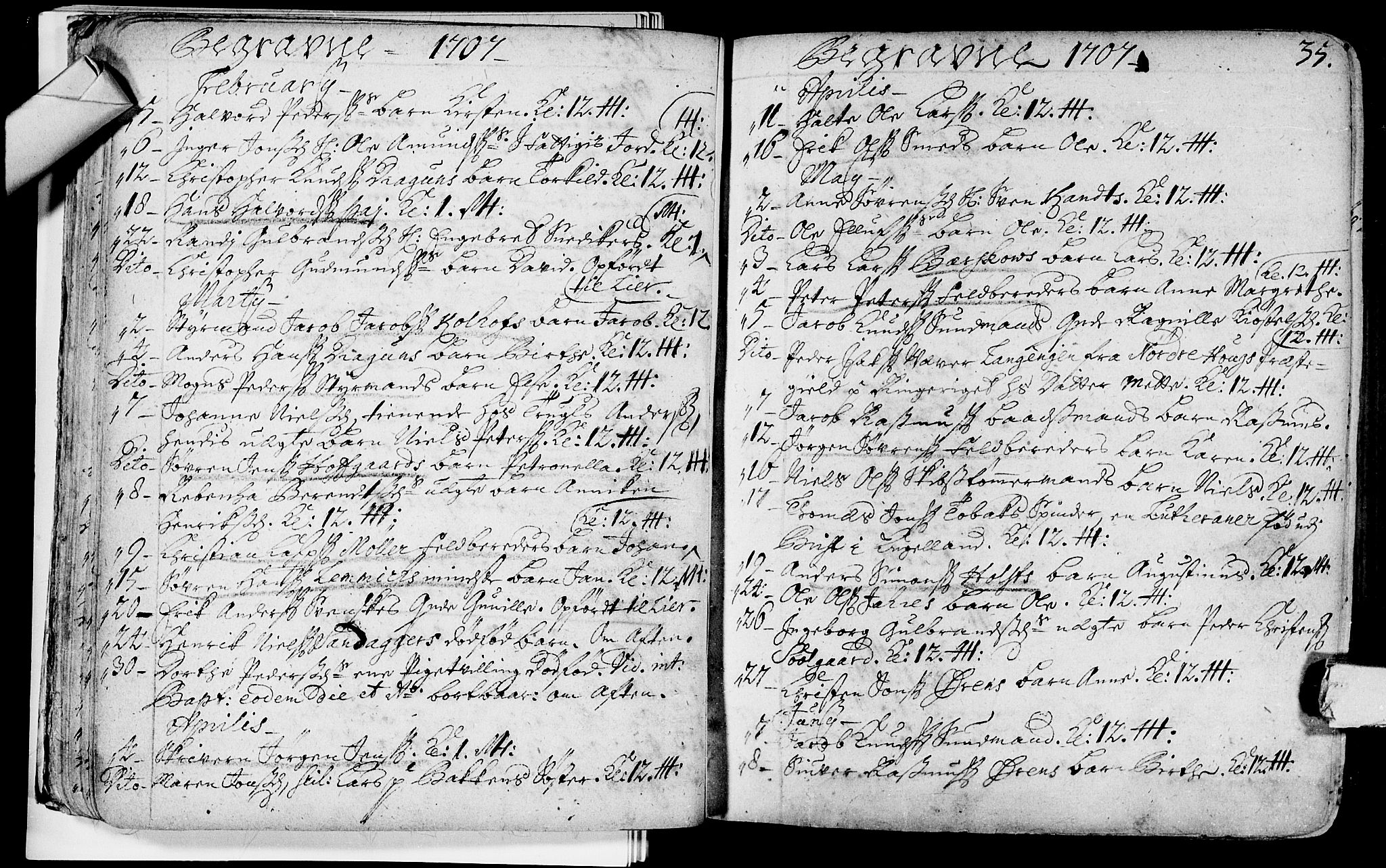 Bragernes kirkebøker, SAKO/A-6/F/Fa/L0003: Ministerialbok nr. I 3, 1706-1734, s. 35