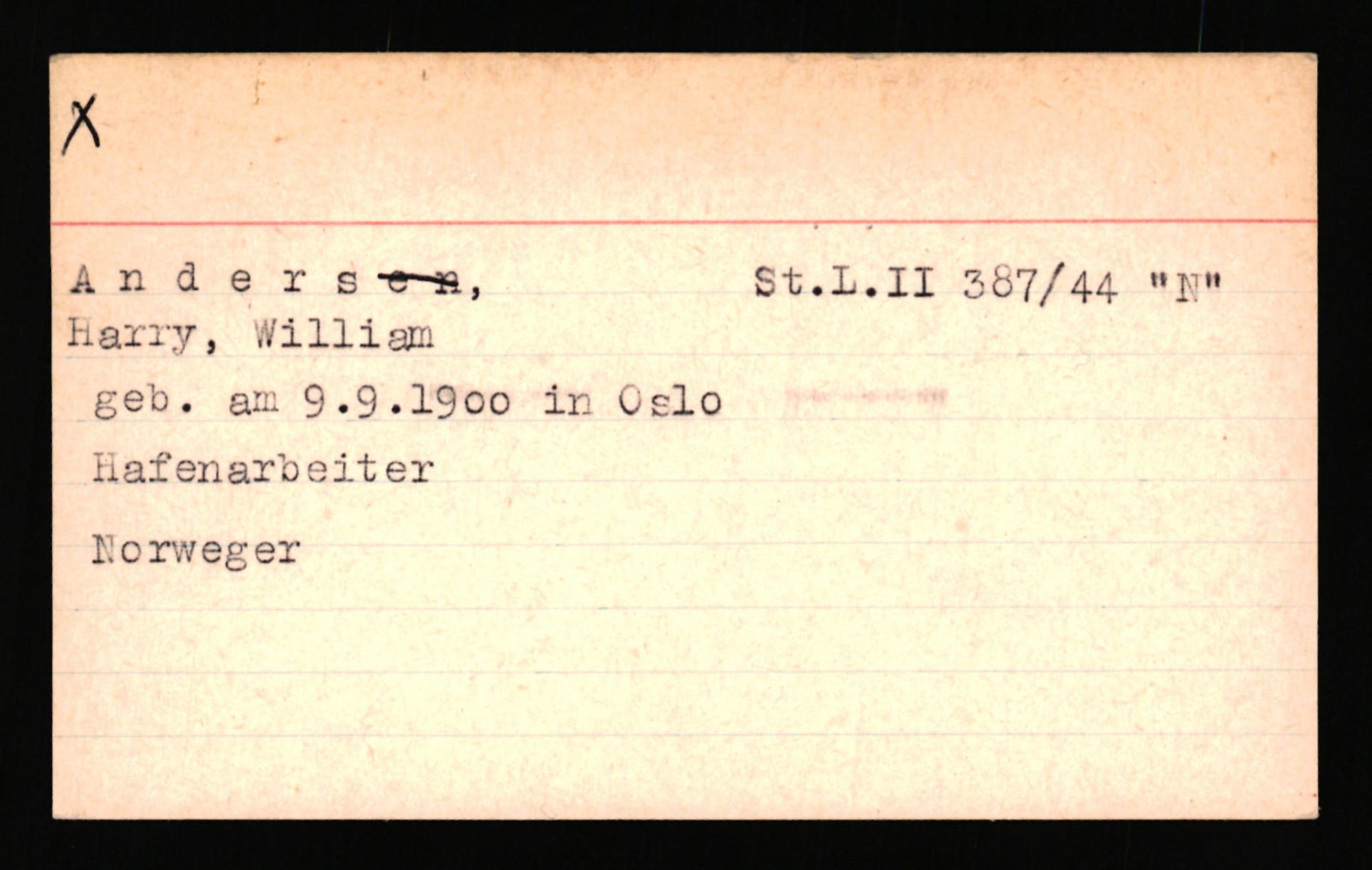 SS- und Polizeigericht Nord (IX), AV/RA-RAFA-3182/0001/C/Ca/L0001: kartotekkort for personer alfabetisk på etternavn: A-C, 1940-1945, s. 86