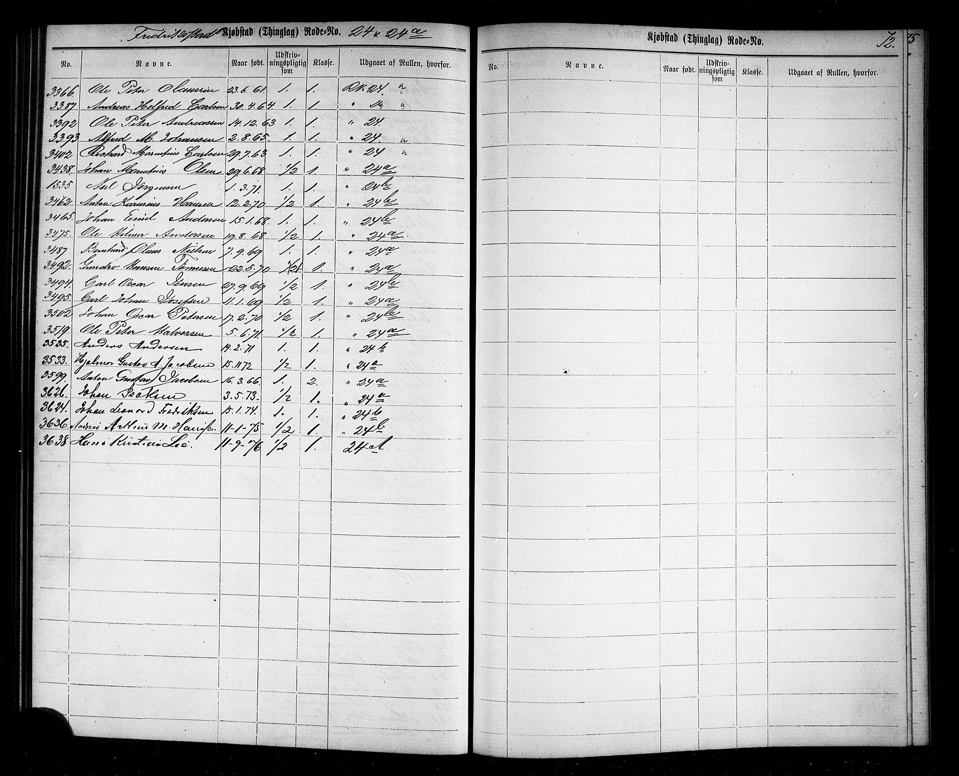 Fredrikstad mønstringskontor, SAO/A-10569b/F/Fc/Fcc/L0001: Utskrivningsregisterrulle, 1868, s. 60