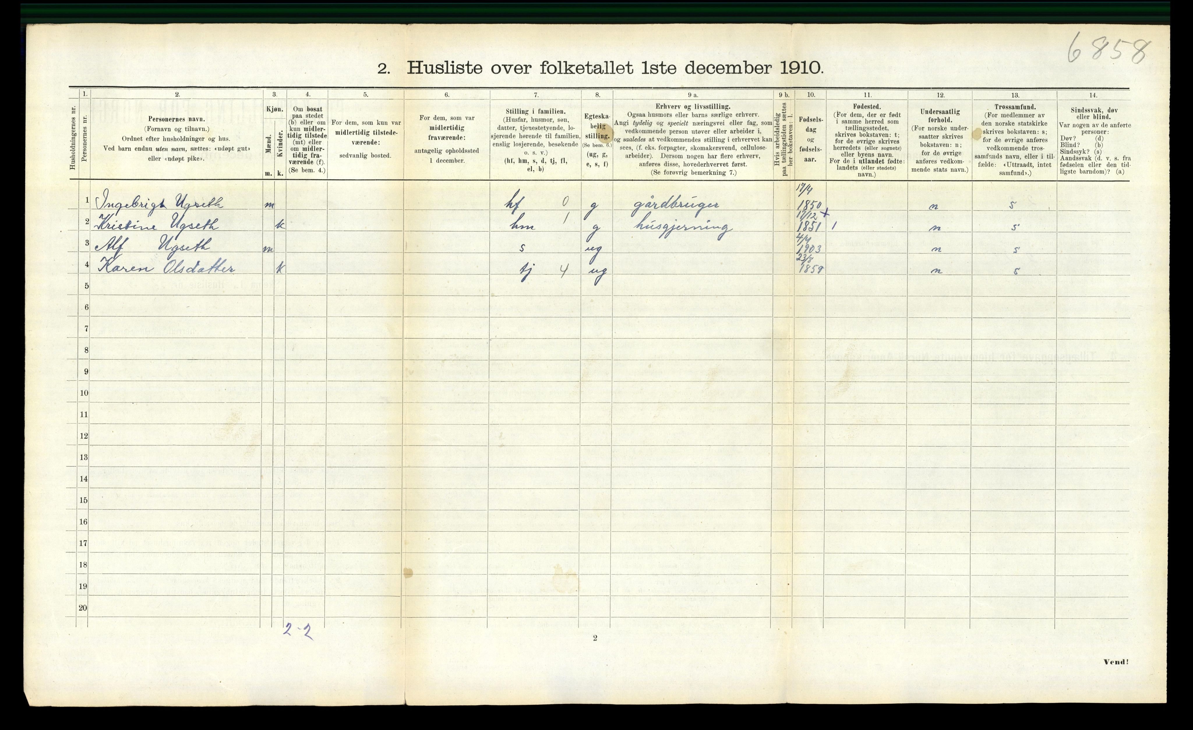 RA, Folketelling 1910 for 1748 Fosnes herred, 1910, s. 266