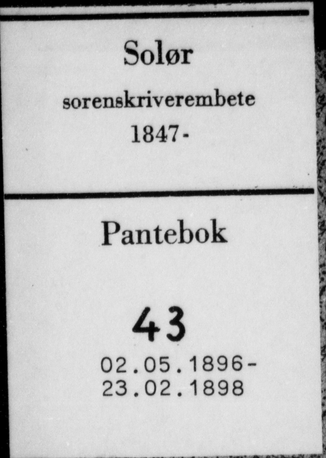 Solør tingrett, AV/SAH-TING-008/H/Hb/Hba/L0043: Pantebok nr. 43, 1896-1898