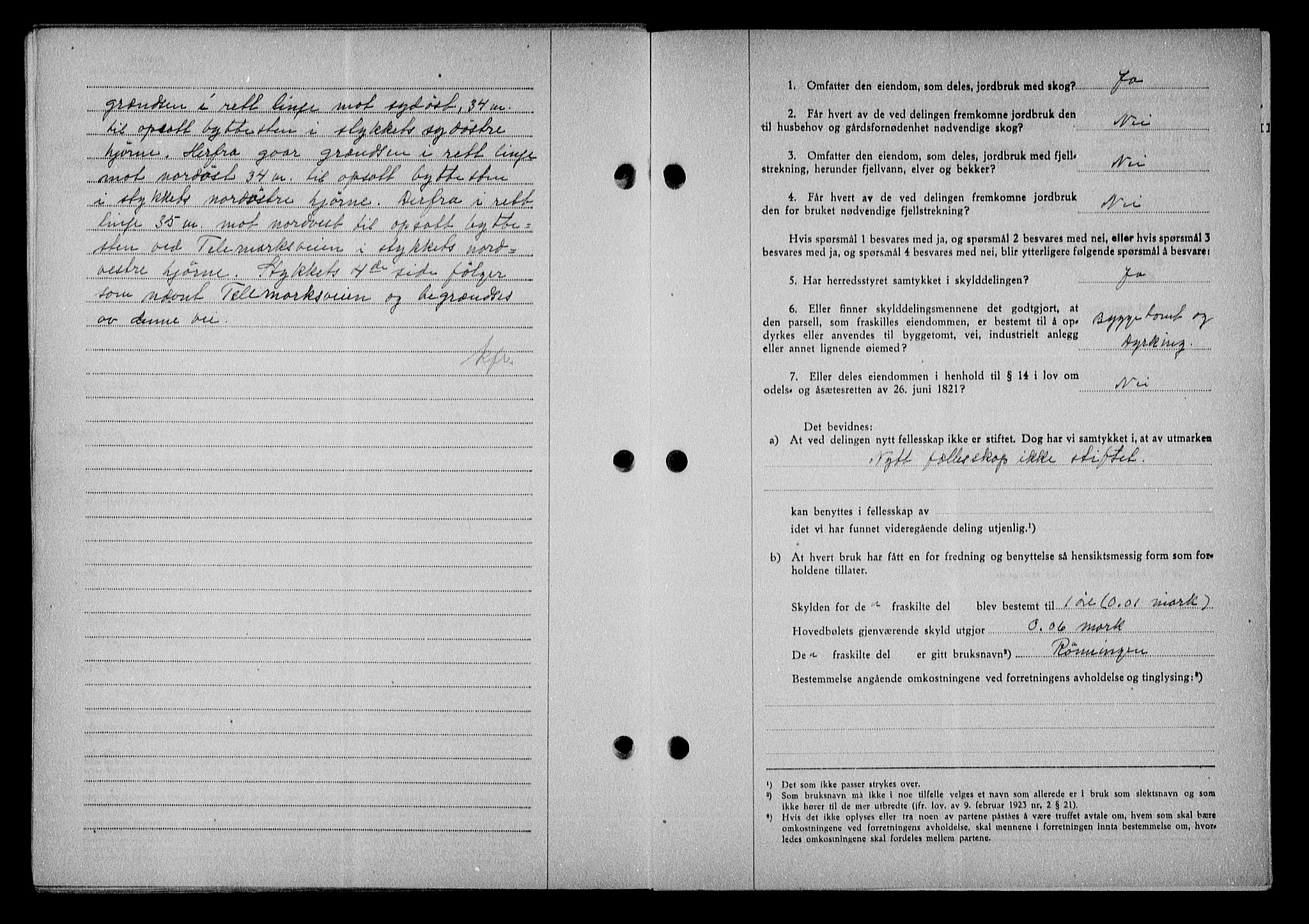 Nedenes sorenskriveri, SAK/1221-0006/G/Gb/Gba/L0051: Pantebok nr. A-V, 1943-1944, Dagboknr: 309/1944