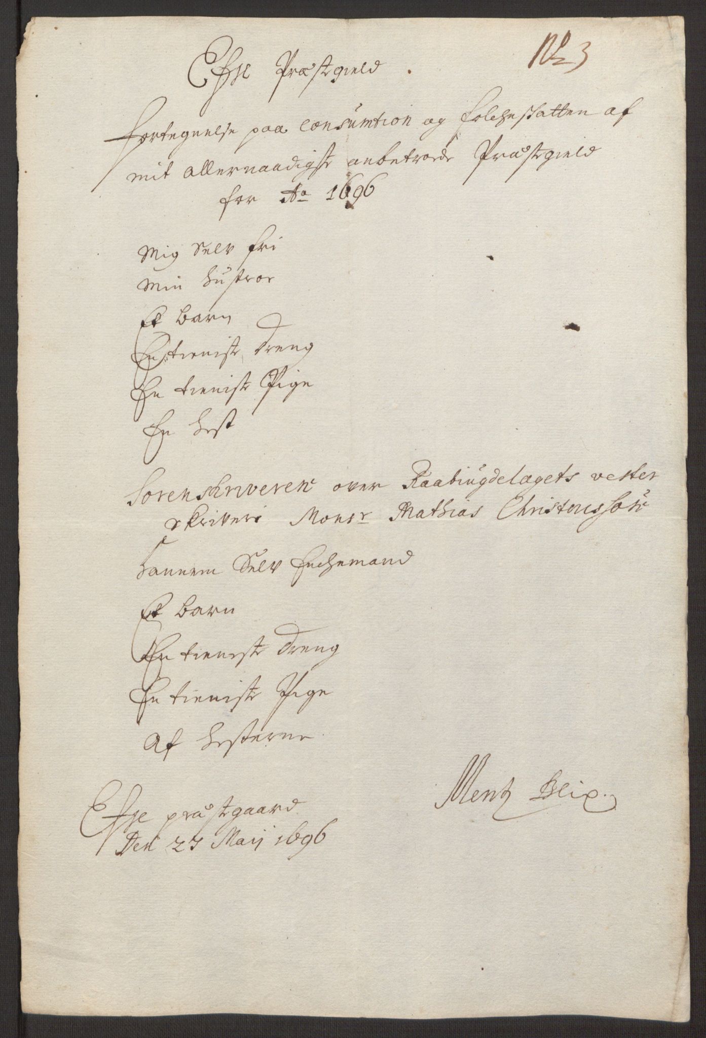 Rentekammeret inntil 1814, Reviderte regnskaper, Fogderegnskap, RA/EA-4092/R40/L2444: Fogderegnskap Råbyggelag, 1693-1696, s. 327