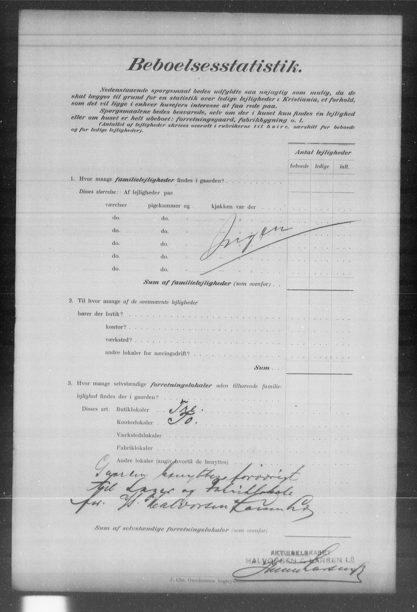 OBA, Kommunal folketelling 31.12.1903 for Kristiania kjøpstad, 1903, s. 9562