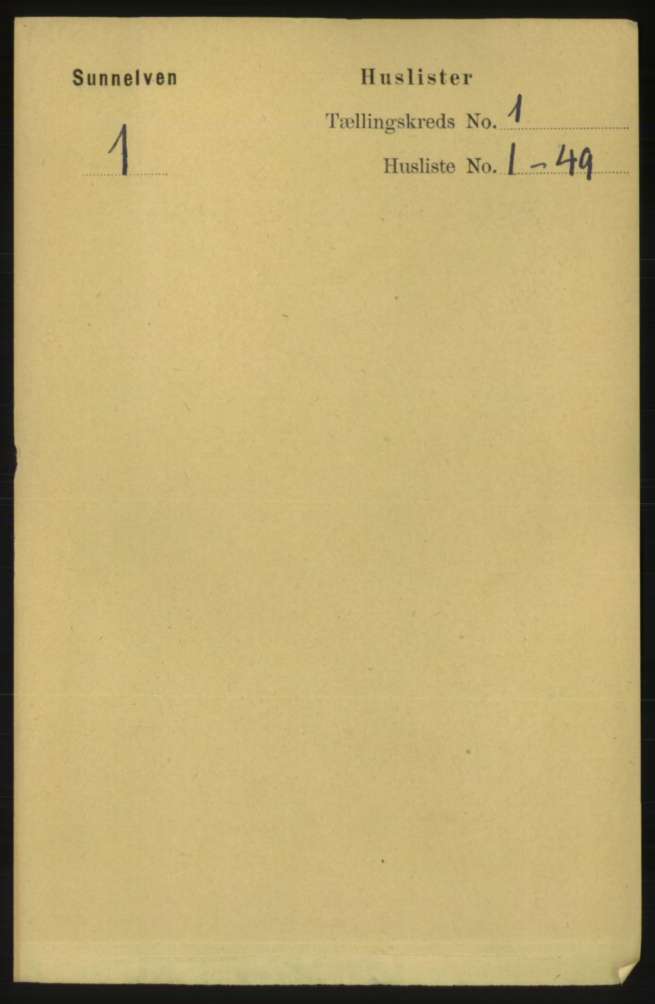 RA, Folketelling 1891 for 1523 Sunnylven herred, 1891, s. 19