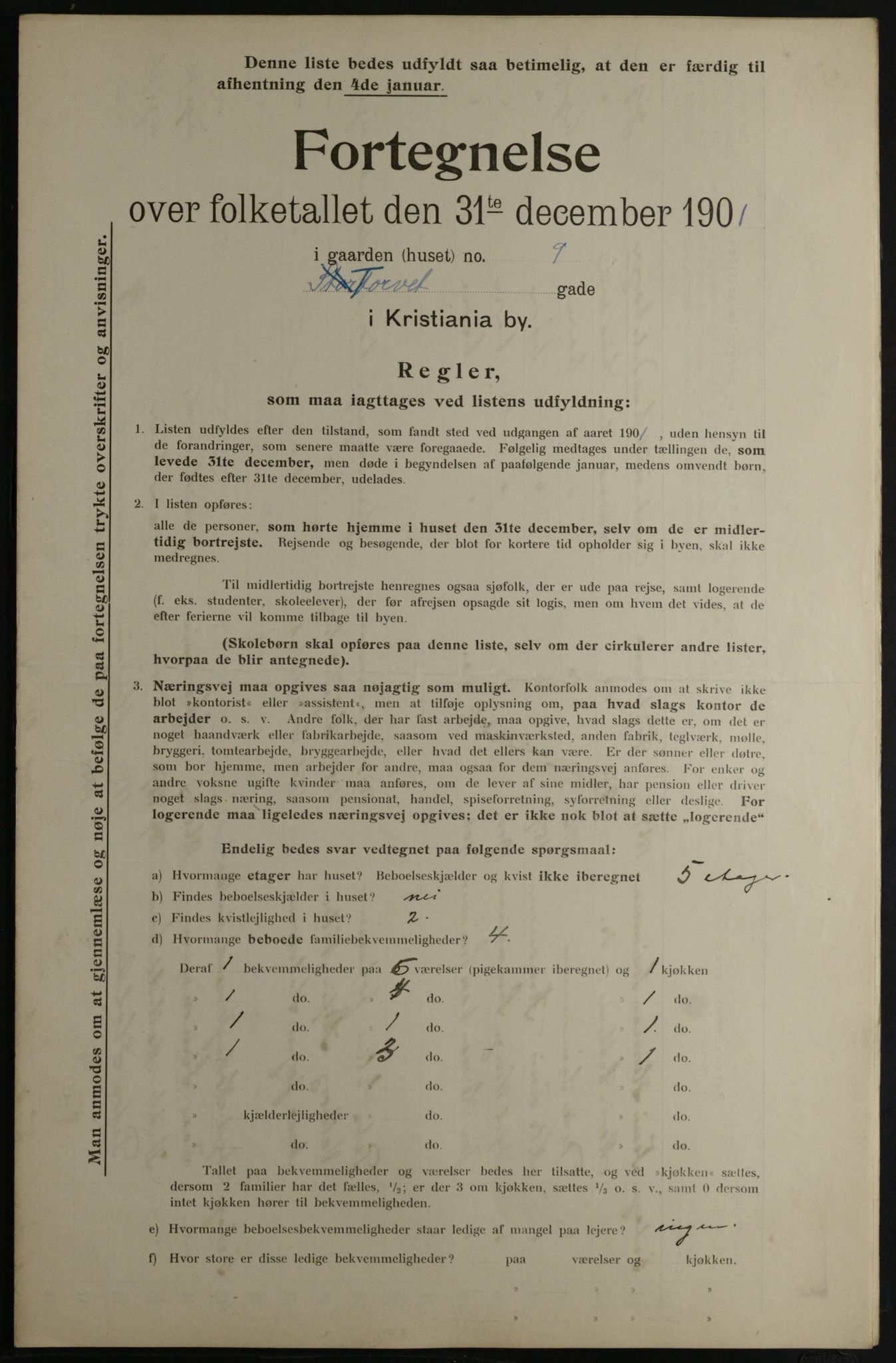 OBA, Kommunal folketelling 31.12.1901 for Kristiania kjøpstad, 1901, s. 15947