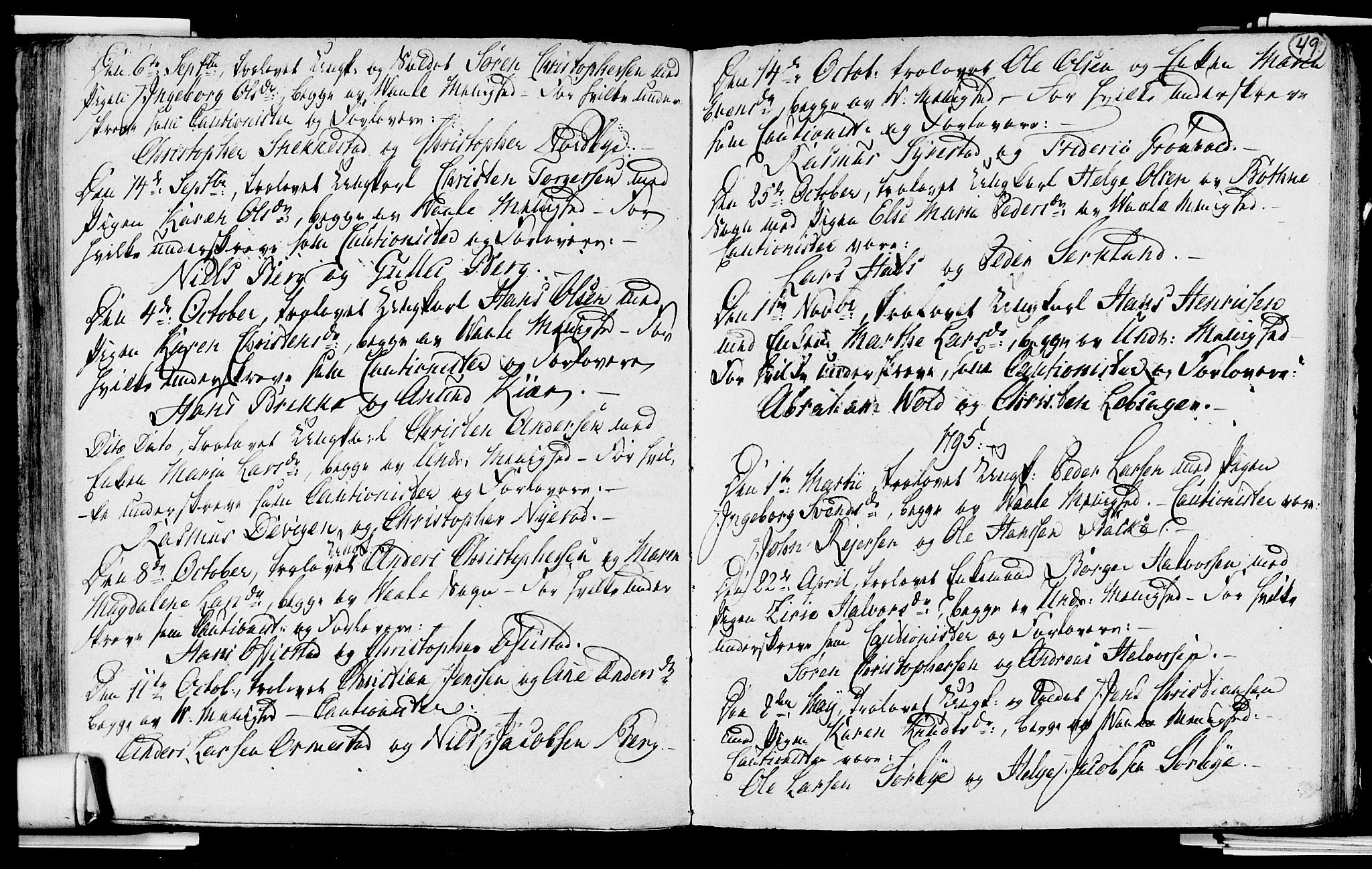 Våle kirkebøker, AV/SAKO-A-334/H/Hb/L0002: Forlovererklæringer nr. 2, 1756-1799, s. 49
