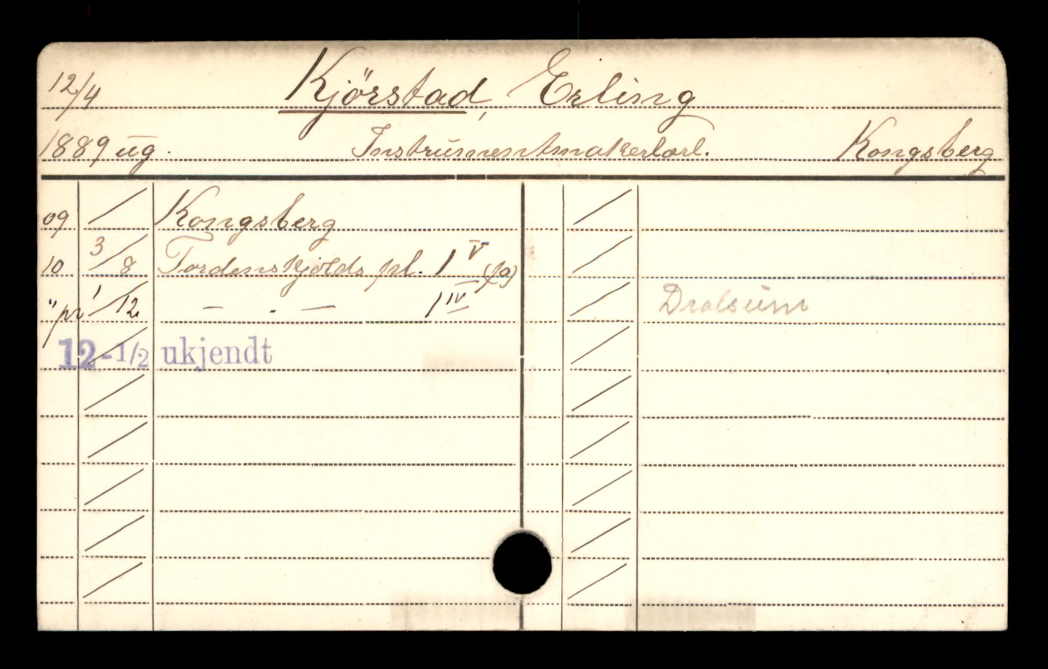Oslo folkeregister, Registerkort, SAO/A-11715/D/Da/L0049: Menn: Kjørstad Erling - Knudsen Reidar, 1906-1919