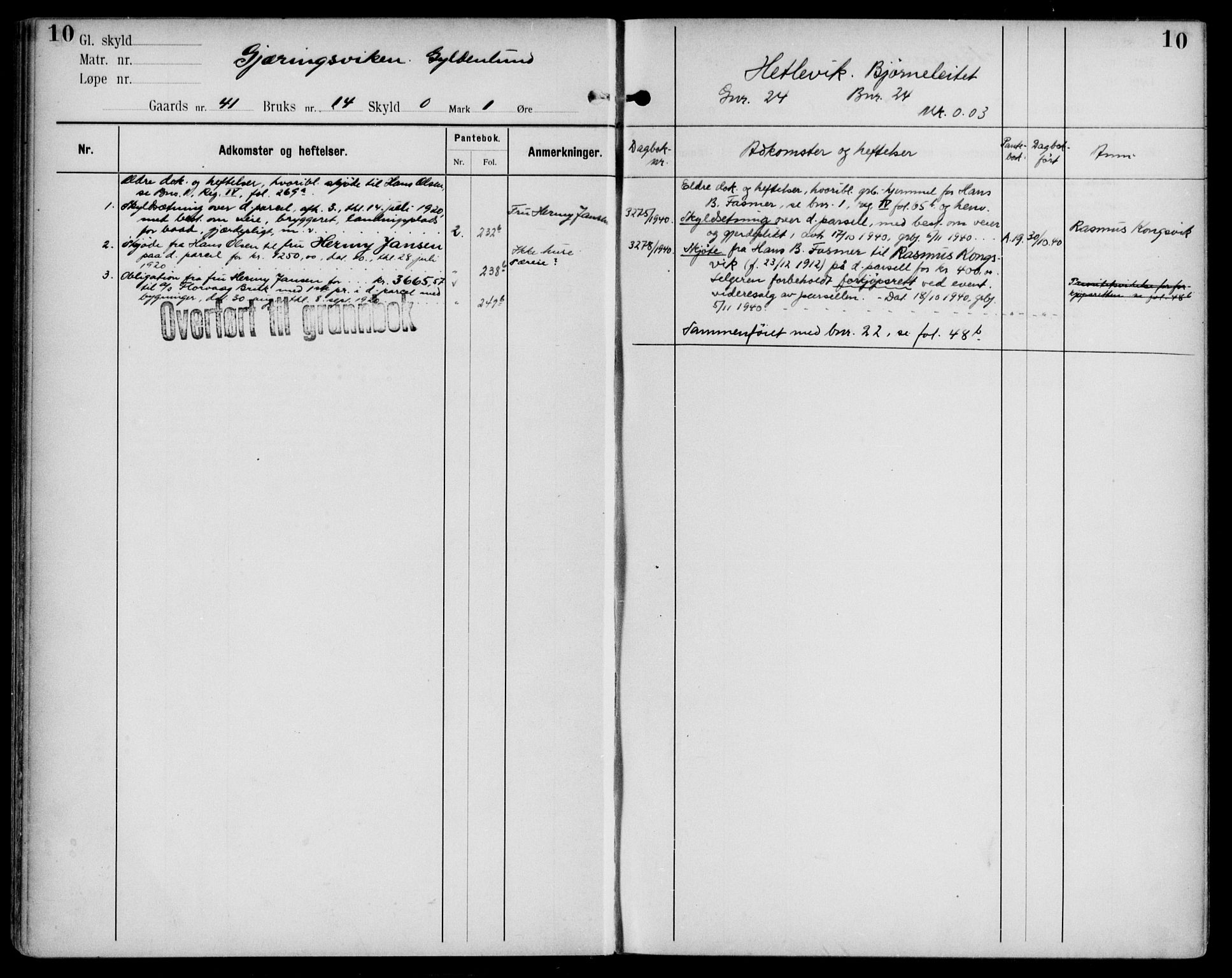 Midhordland sorenskriveri, AV/SAB-A-3001/1/G/Ga/Gab/L0108: Panteregister nr. II.A.b.108, s. 10