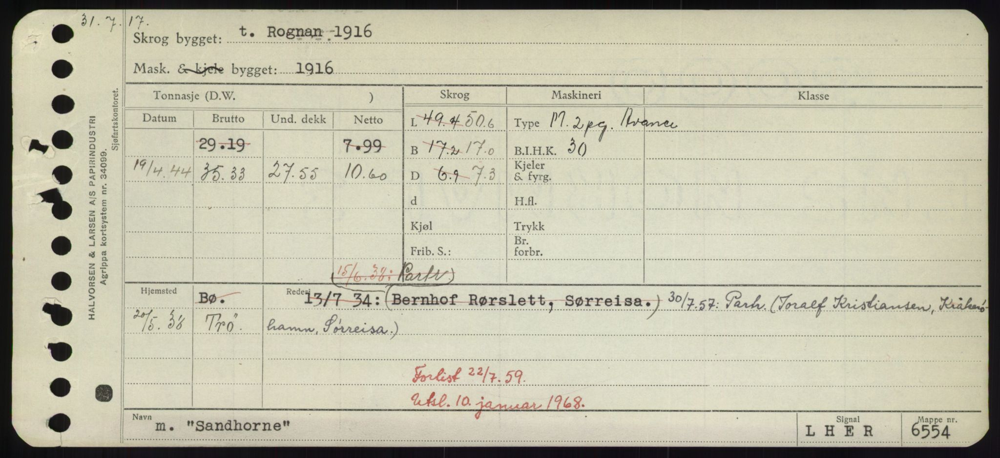 Sjøfartsdirektoratet med forløpere, Skipsmålingen, AV/RA-S-1627/H/Hd/L0032: Fartøy, San-Seve, s. 67