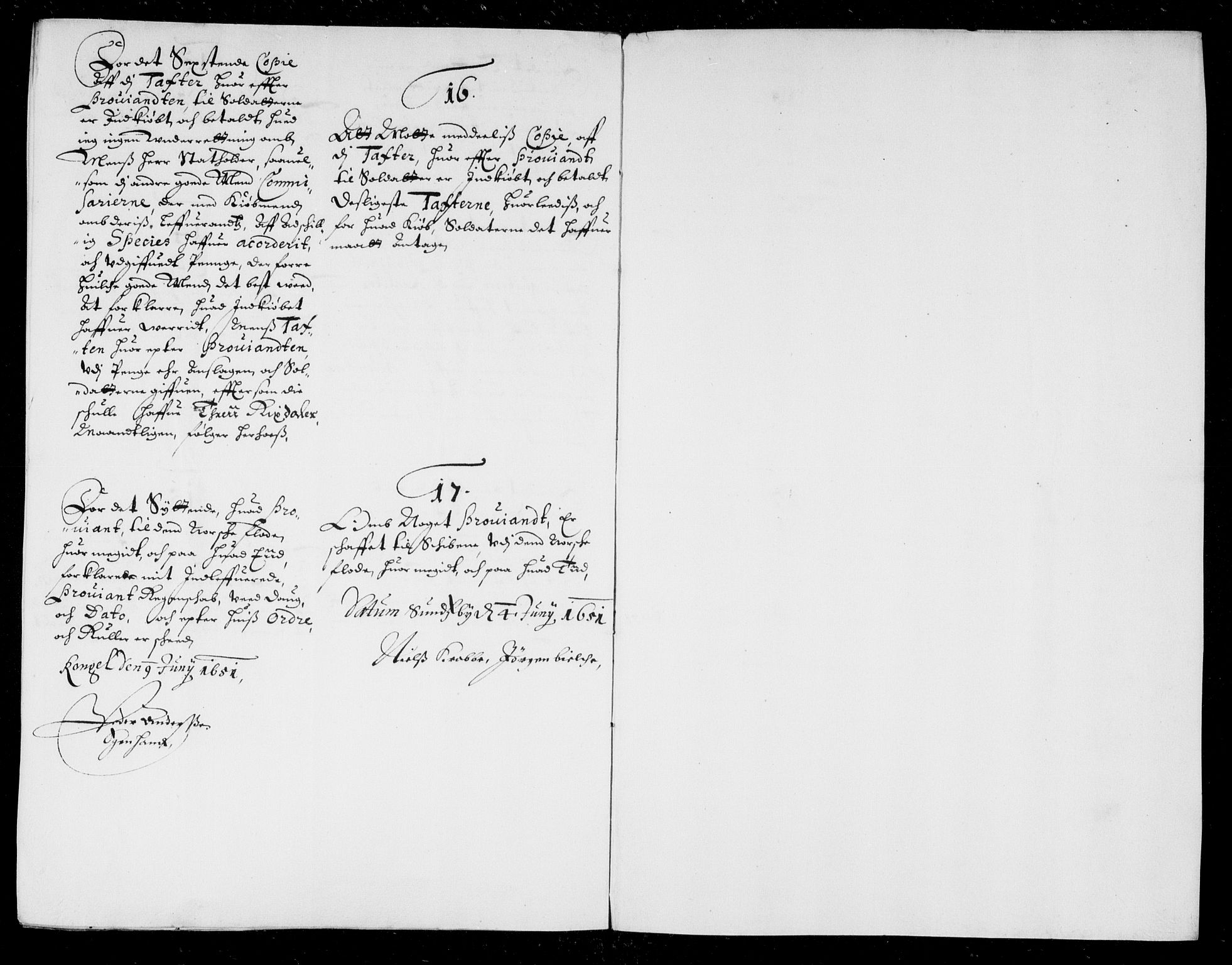 Danske Kanselli, Skapsaker, AV/RA-EA-4061/F/L0009: Skap 8, pakke 150B, litra A-AA, 1644-1651, s. 376