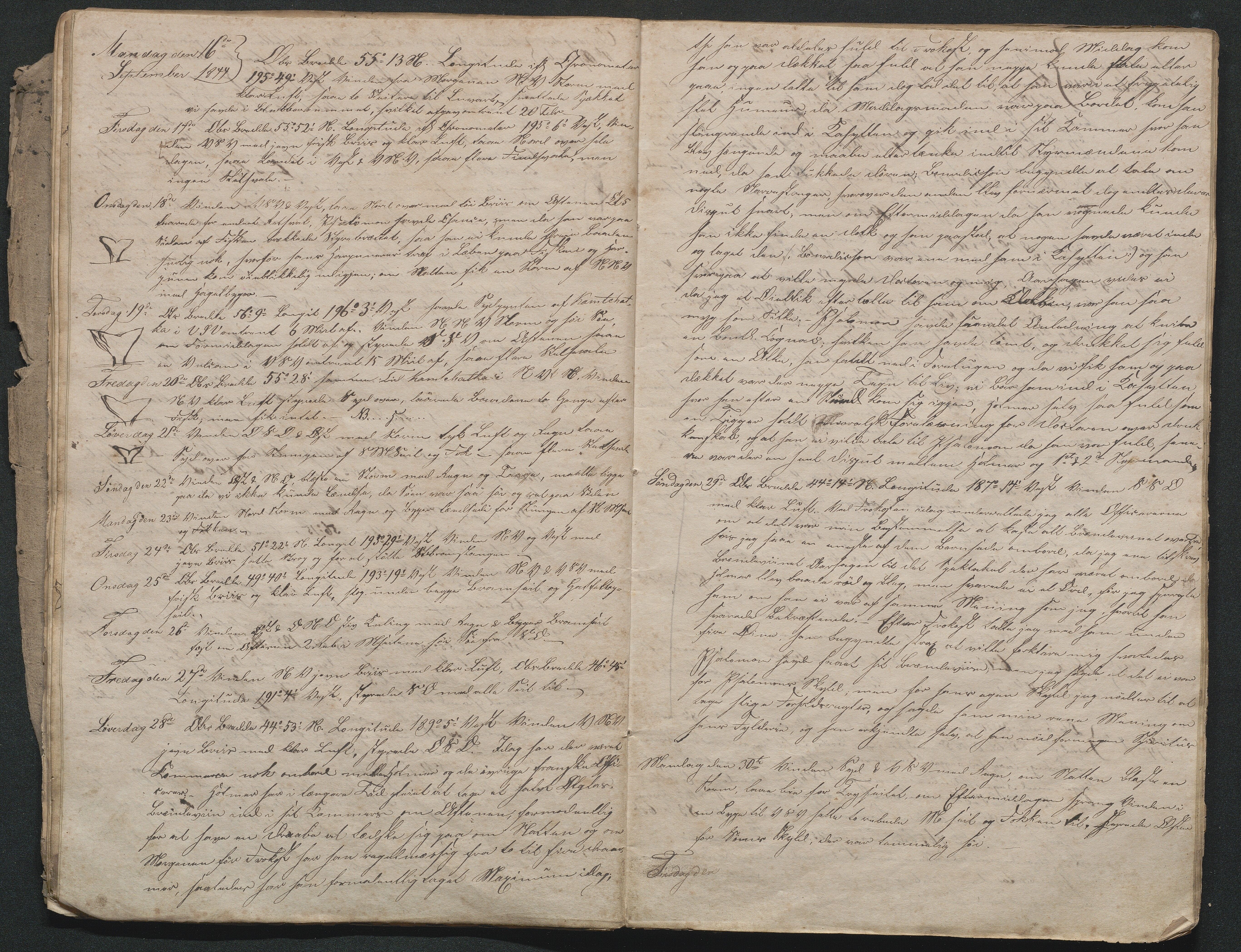 Kaptein Crawfurds dagbok, AAMA/PA-3193/Y/Y01/L0001: Kaptein Crawfurds dagbok, 1843-1846