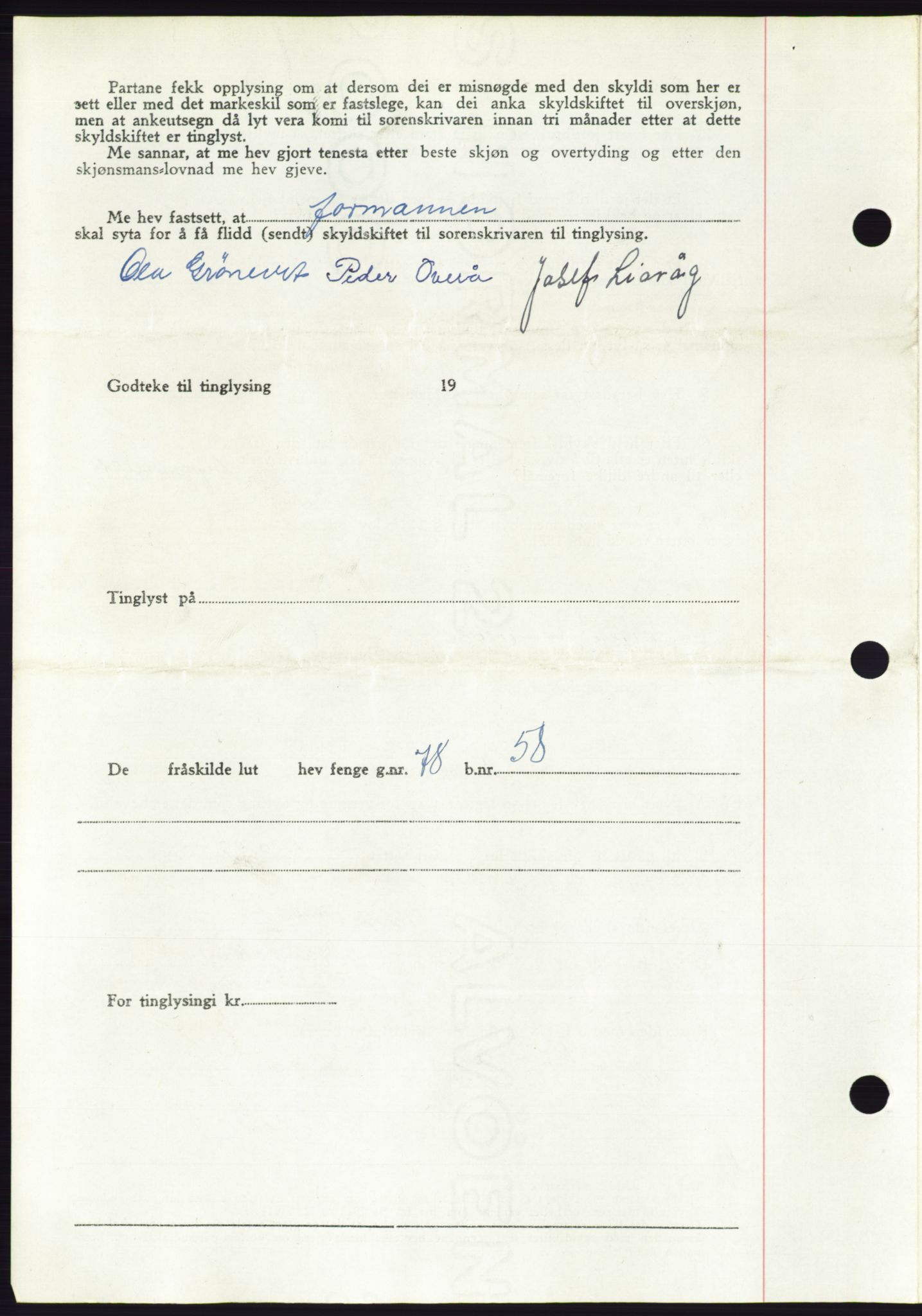 Søre Sunnmøre sorenskriveri, AV/SAT-A-4122/1/2/2C/L0085: Pantebok nr. 11A, 1949-1949, Dagboknr: 1977/1949