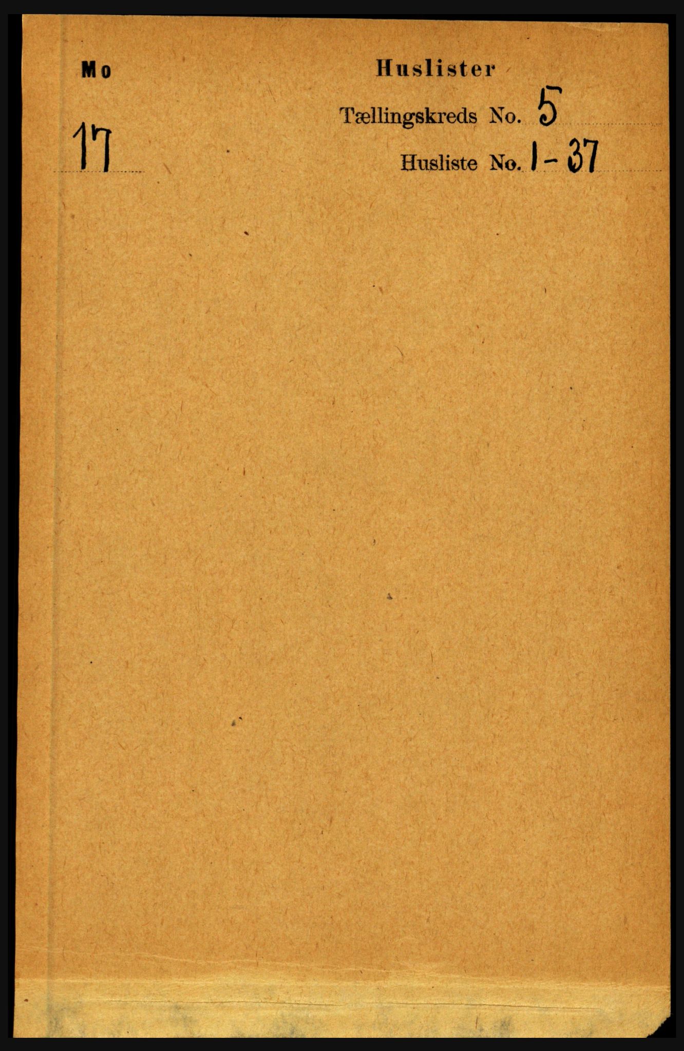 RA, Folketelling 1891 for 1833 Mo herred, 1891, s. 1873