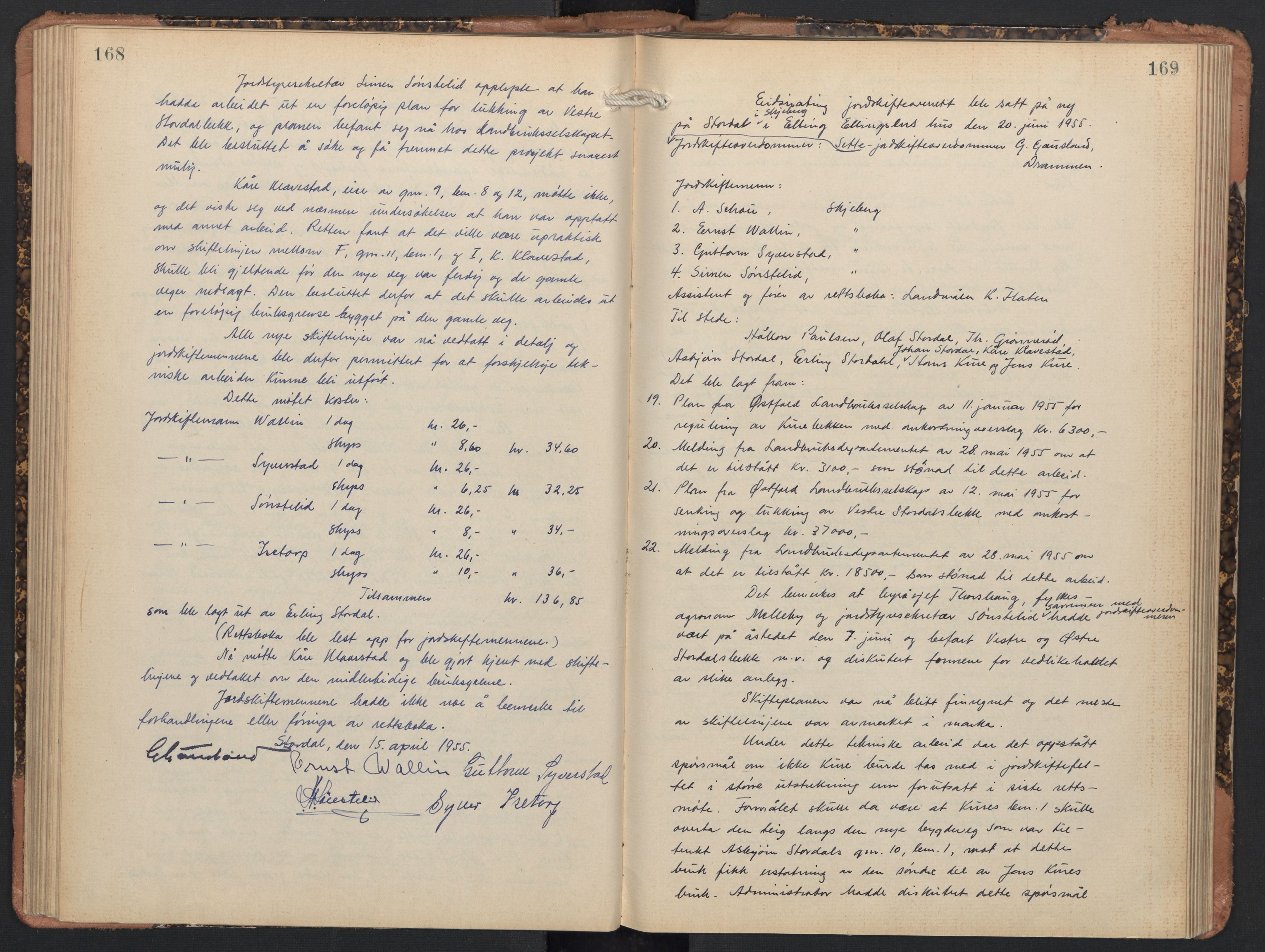 Østfold jordskifterett, AV/SAO-A-10240/F/Fc/L0001: Forhandlingsprotokoller, 1926-1976, s. 168-169
